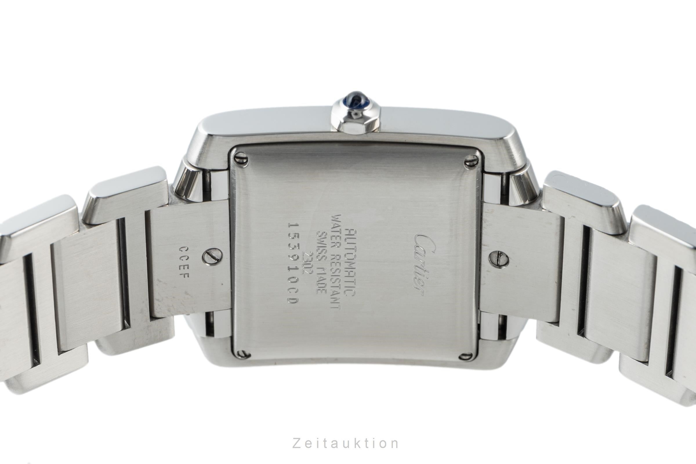 Cartier Tank Francaise Automatik Edelstahl Herrenuhr Ref. 2302 B&P VP: 4000 € [2200874]