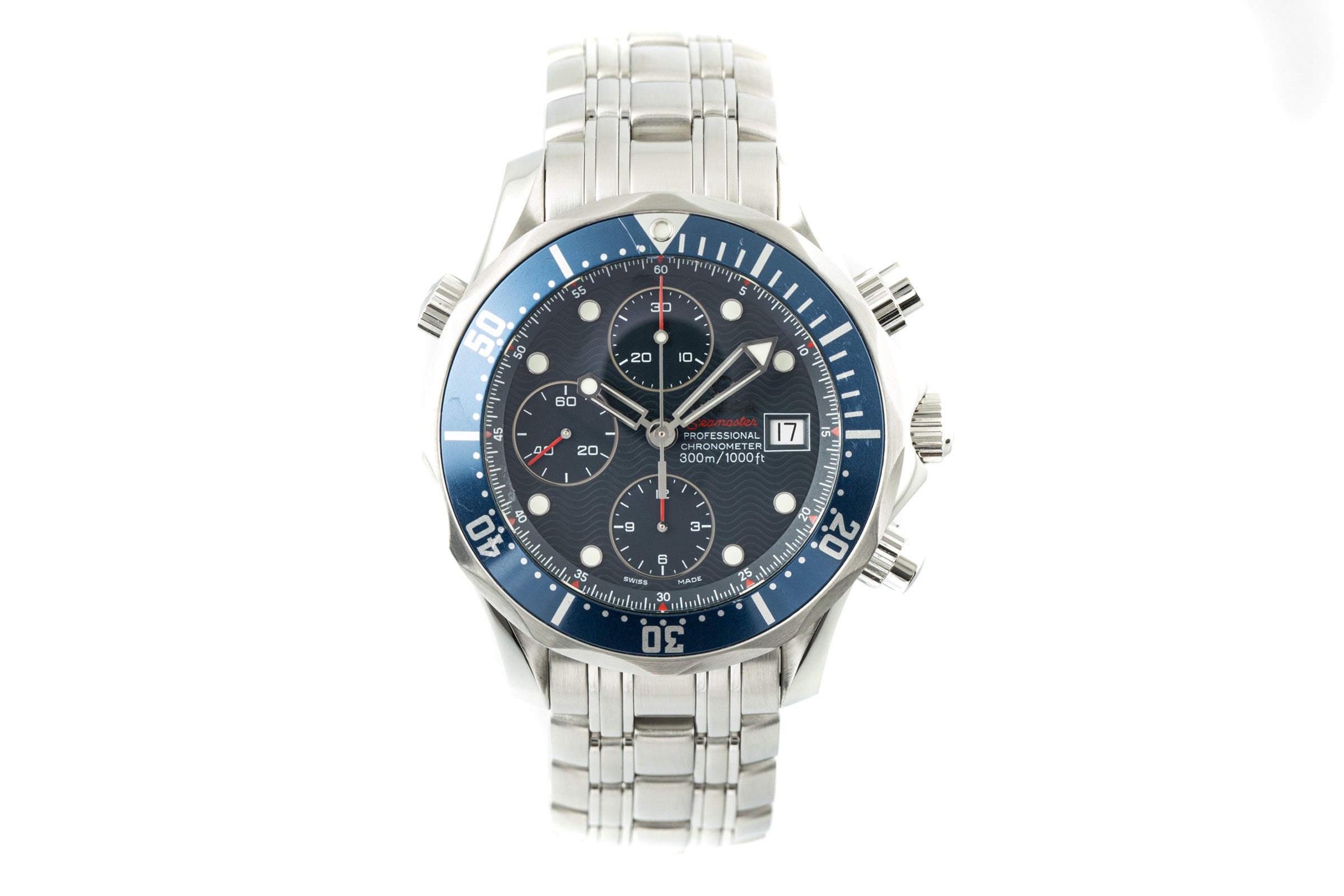 Omega Seamaster chronograph steel automatic men's watch 2225.80.00, 178.0522  [2200921]