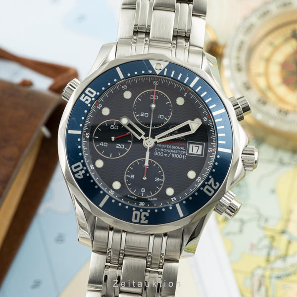 Omega Seamaster chronograph steel automatic men's watch 2225.80.00, 178.0522  [2200921]