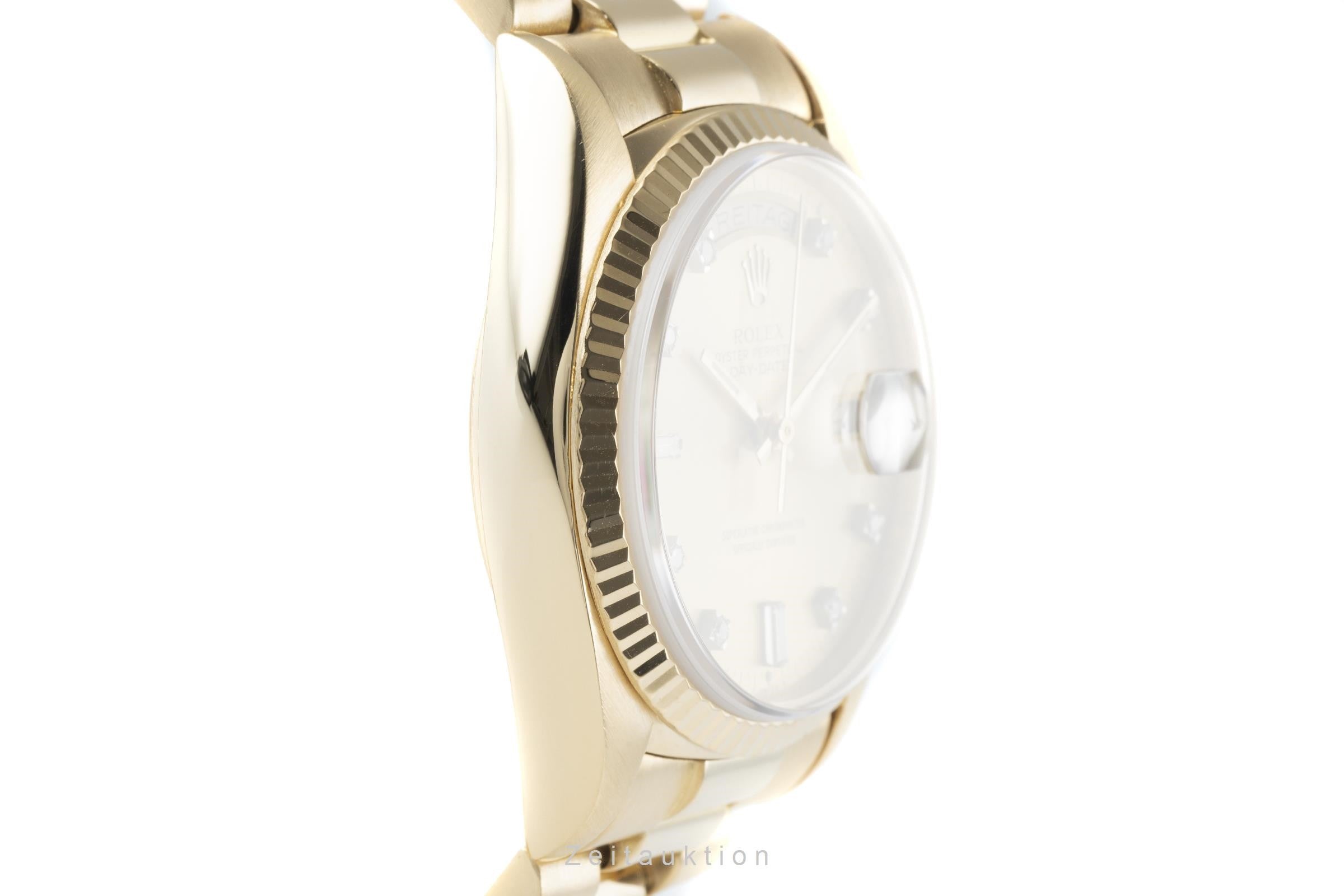 Rolex Day-Date 36 18K (0,750) Gold Diamanten Herrenuhr Oyster Perpetual 18038 [2200945]