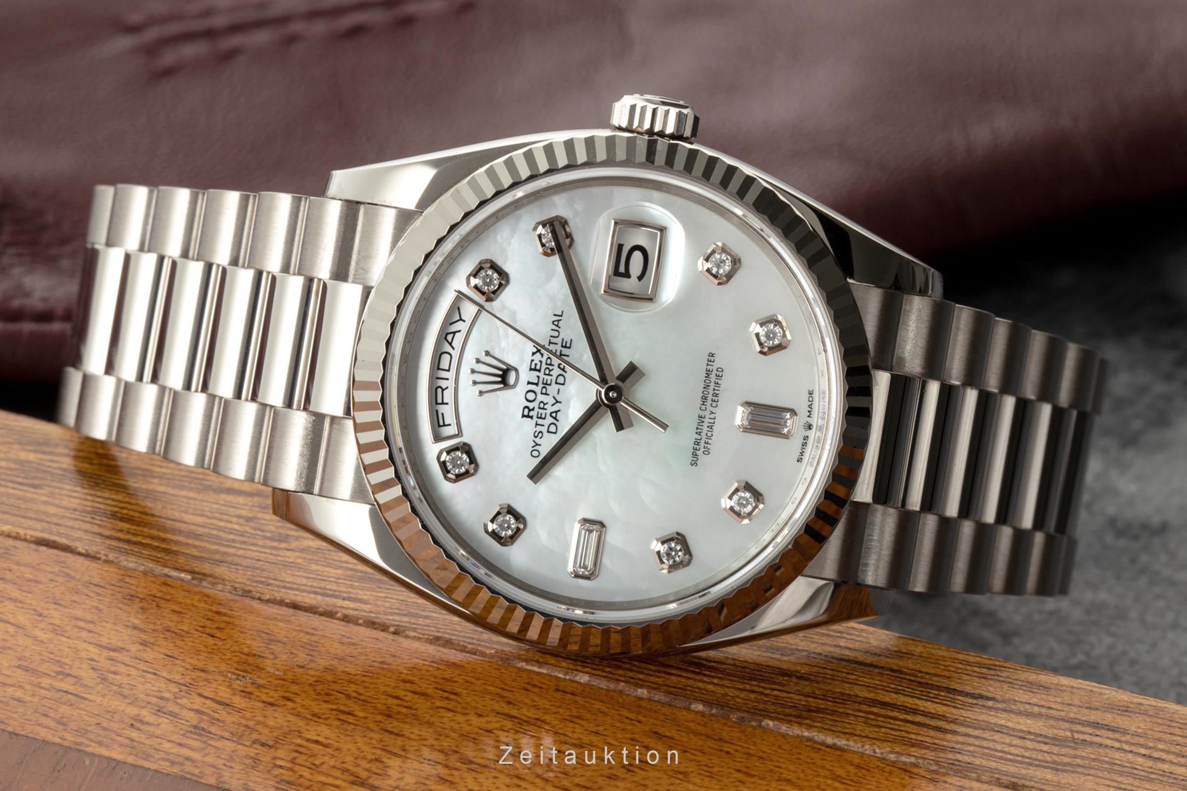 Rolex Day-Date oro bianco 18 ct automatismo orologio da uomo 128239  [2200990]