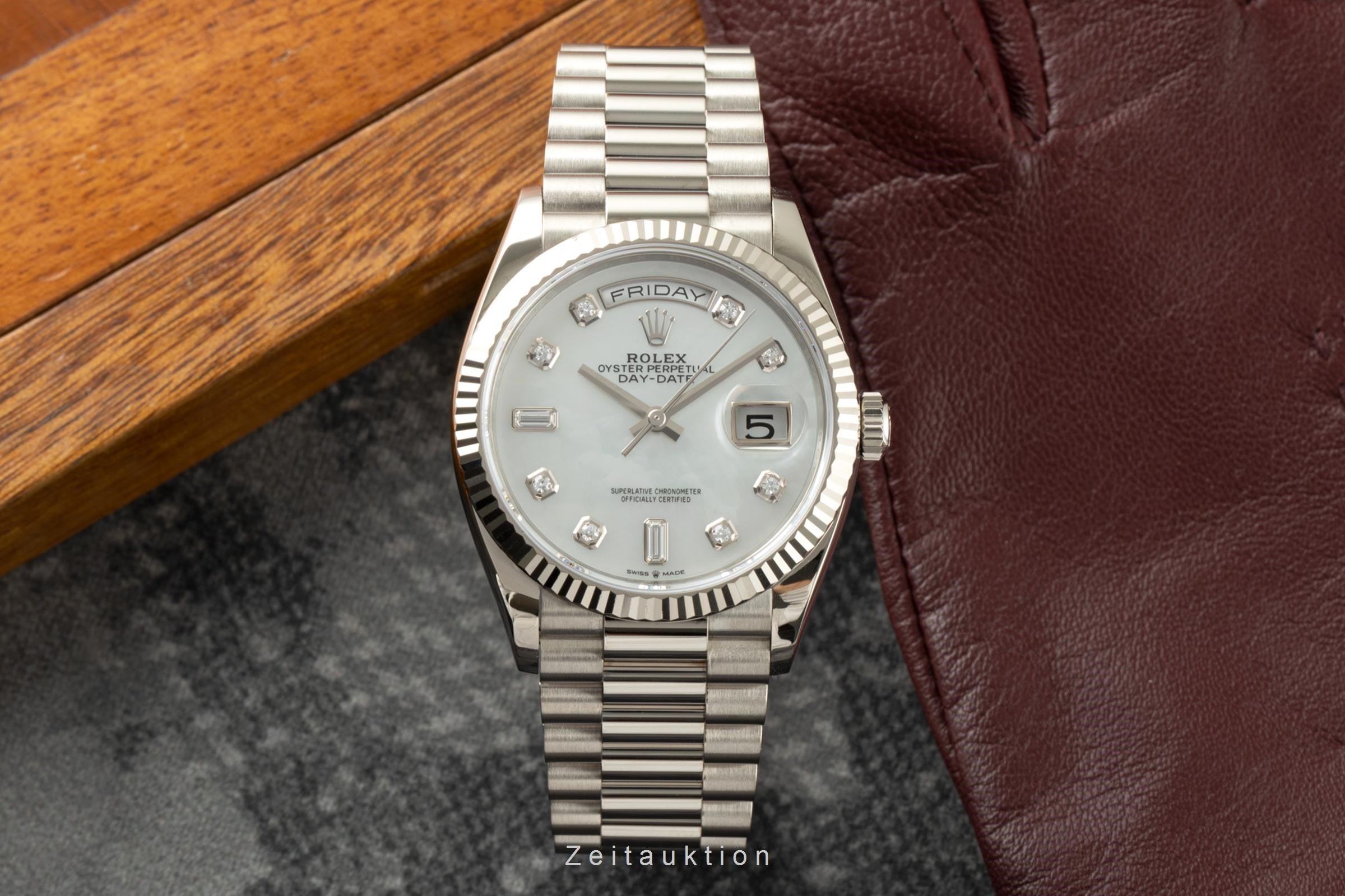 Rolex Day-Date oro bianco 18 ct automatismo orologio da uomo 128239  [2200990]