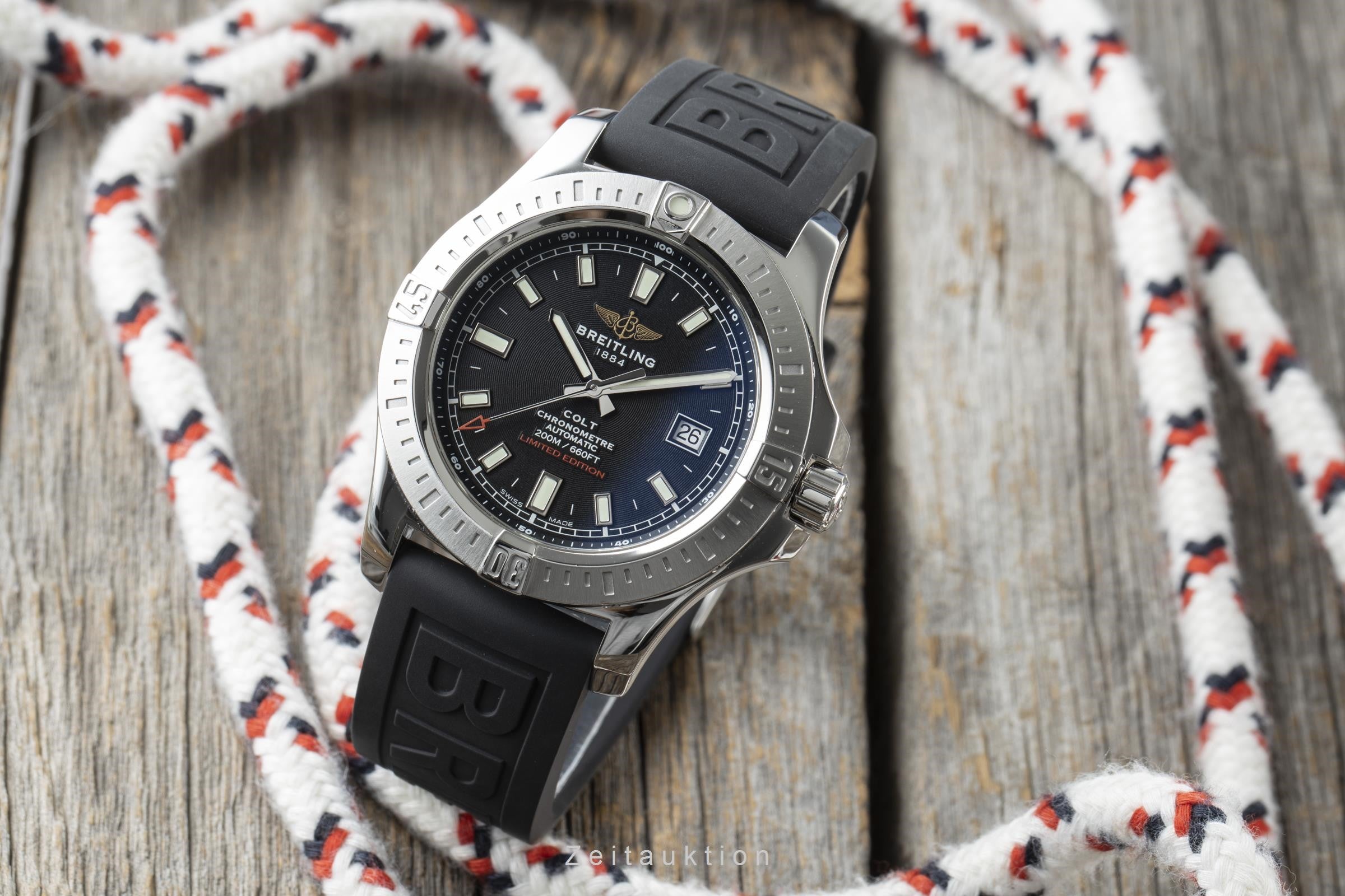 Breitling Colt Limitiert Automatik Edelstahl Herrenuhr Ref. A17388 Box & Papiere [2201018]