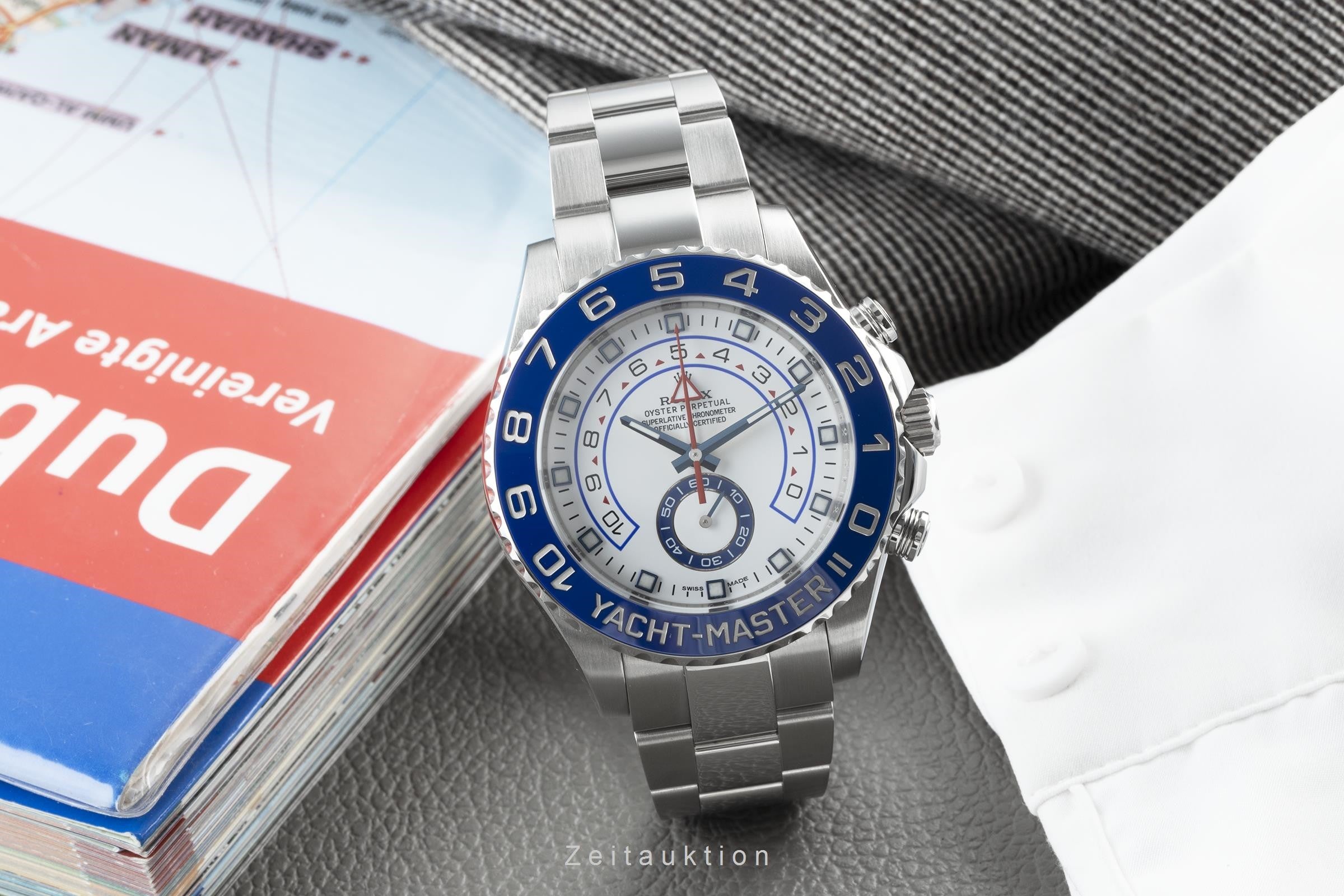 Rolex Yacht-Master II Edelstahl Herrenuhr Oyster Perpetual Ref. 116680 B&P 2015 [2201029]