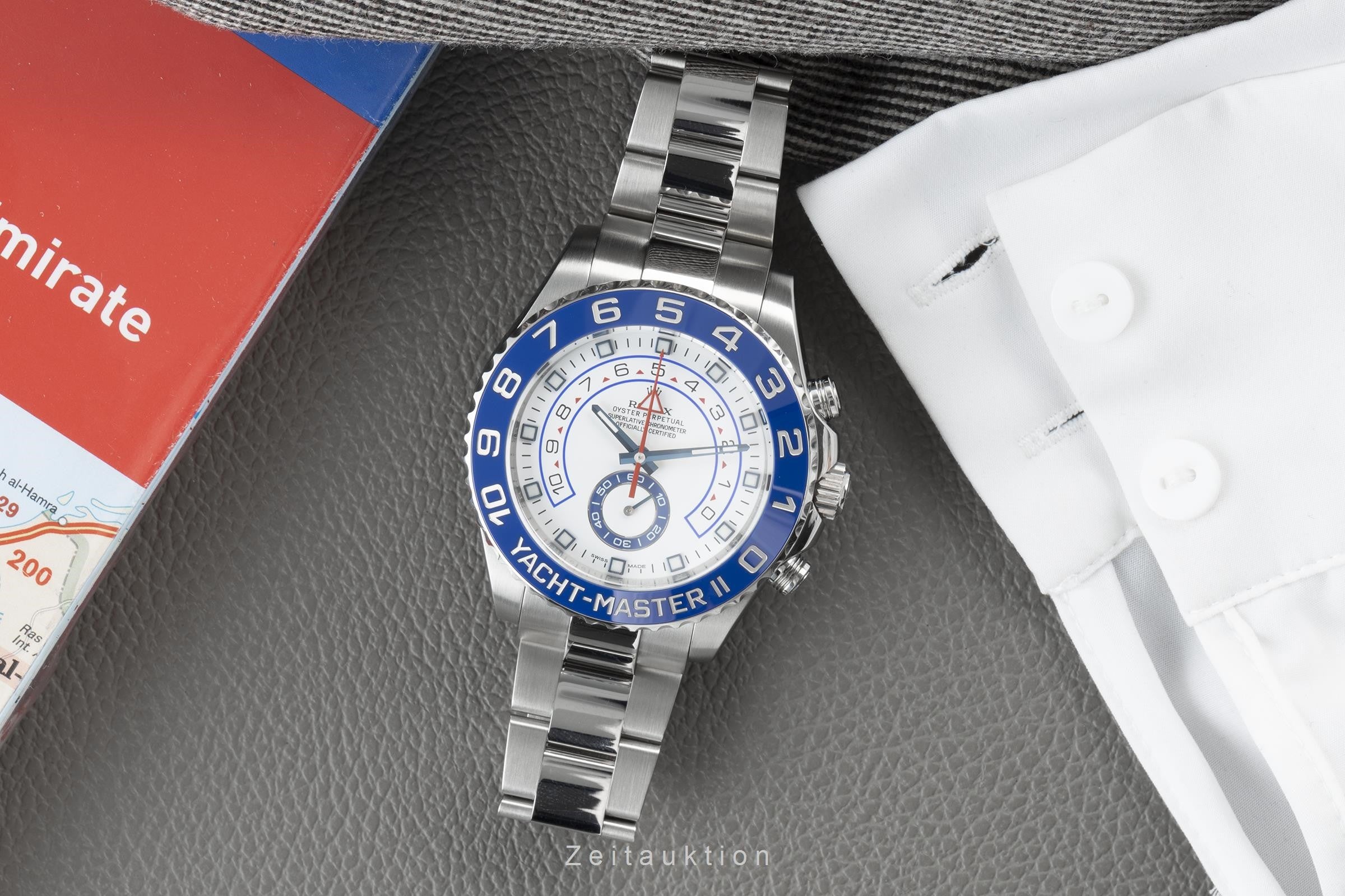 Rolex Yacht-Master II Edelstahl Herrenuhr Oyster Perpetual Ref. 116680 B&P 2015 [2201029]