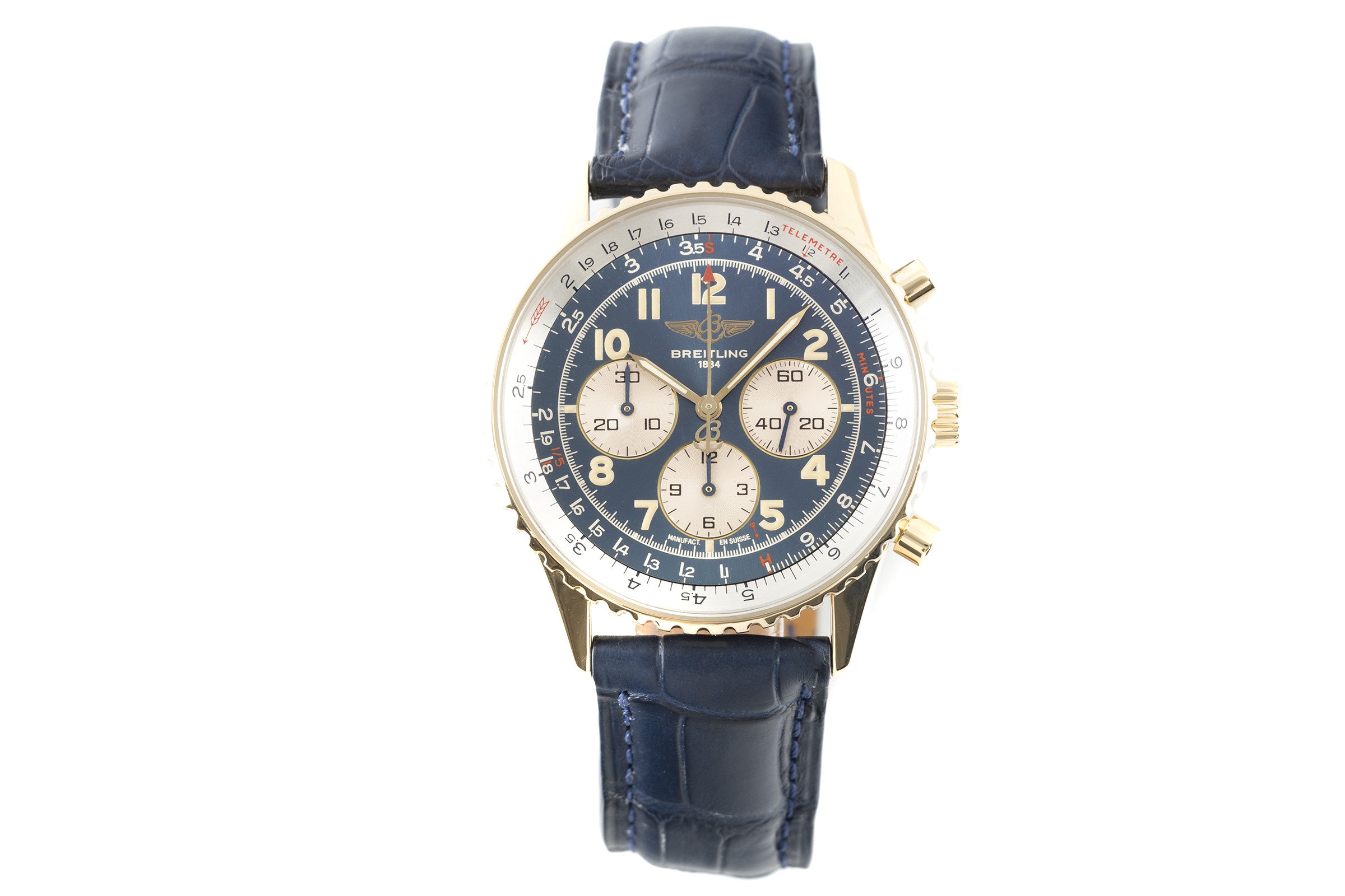 Breitling Navitimer 92 Chronograph 18K Gold Automatik Herrenuhr Ref. K30022  [2201113]