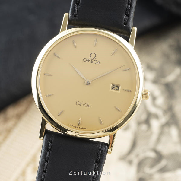 Omega De Ville 18 ct gold quartz men's watch 196.2379  [2201160]