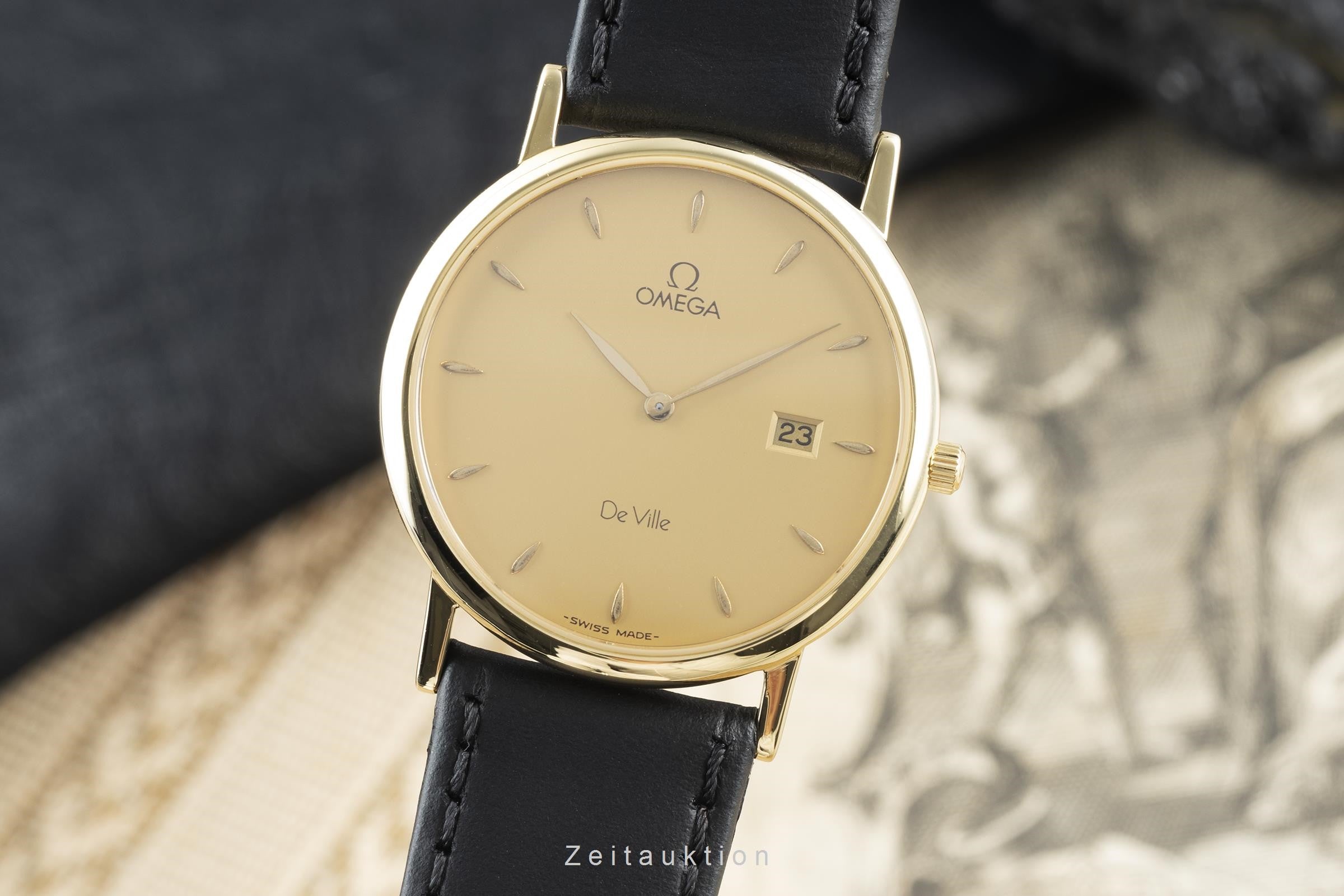 Omega De Ville 18 ct gold quartz men's watch 196.2379  [2201160]