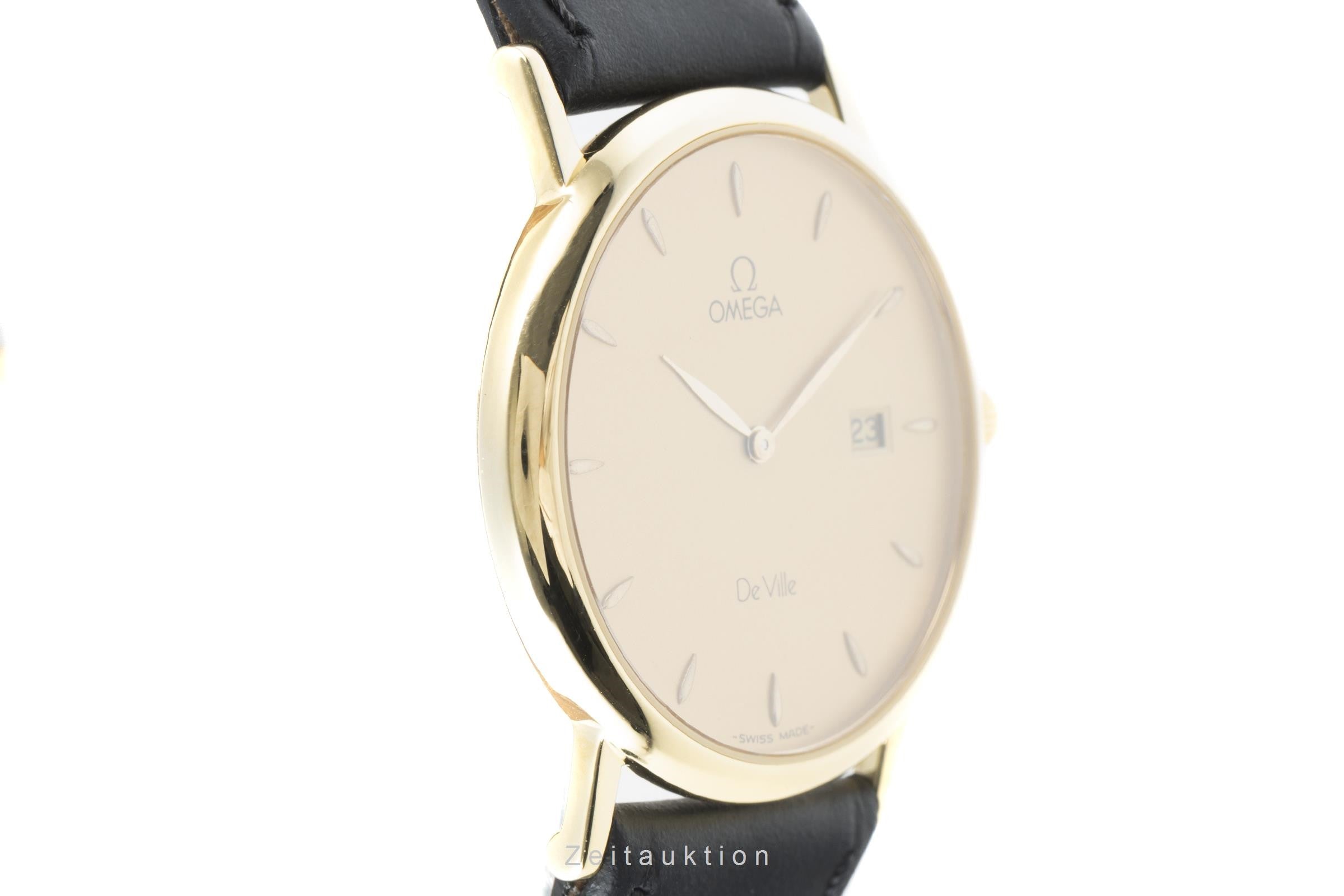 Omega De Ville 18 ct gold quartz men's watch 196.2379  [2201160]