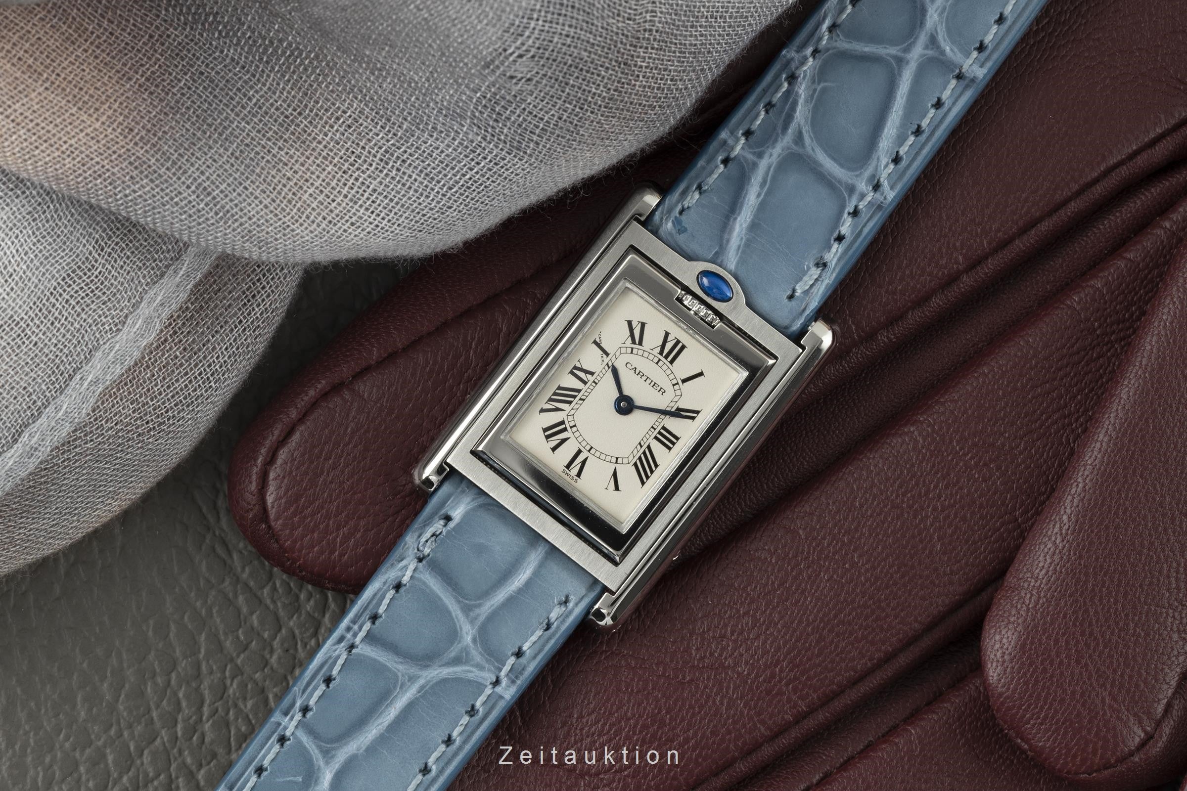 Cartier Basculante acero cuarzo reloj para damas  2386  [2201164]