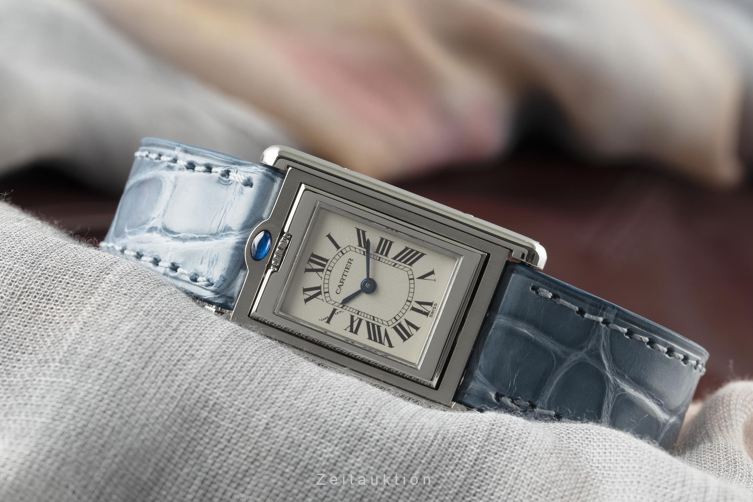 Cartier Basculante acero cuarzo reloj para damas  2386  [2201164]