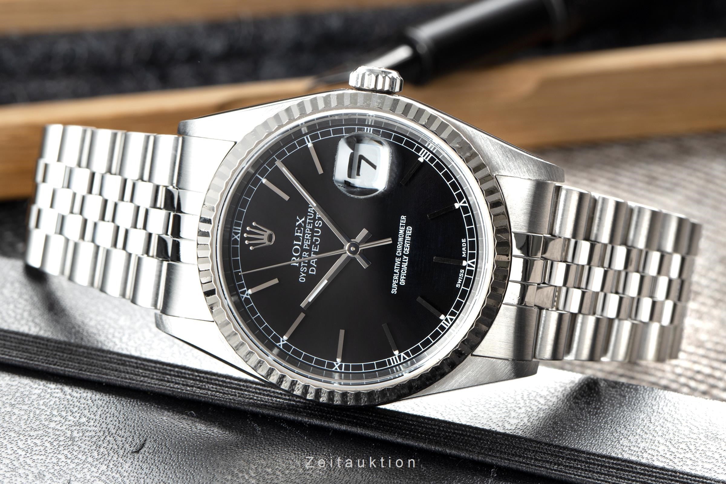 Rolex Datejust Stahl / Weissgold Automatik Herrenuhr Oyster Perpetual 16234 B&P [2201177]