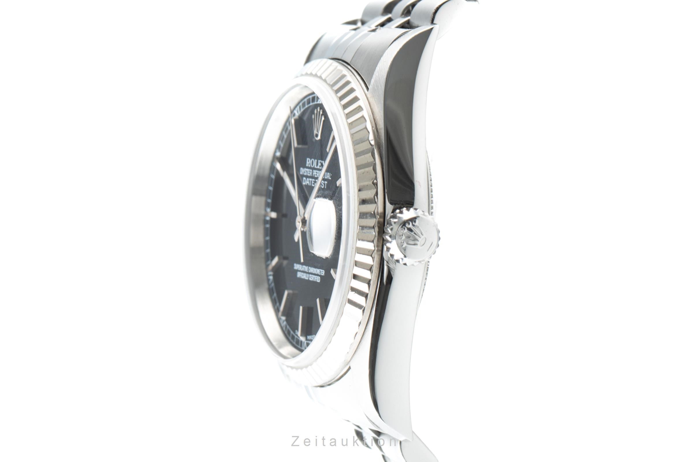 Rolex Datejust Stahl / Weissgold Automatik Herrenuhr Oyster Perpetual 16234 B&P [2201177]