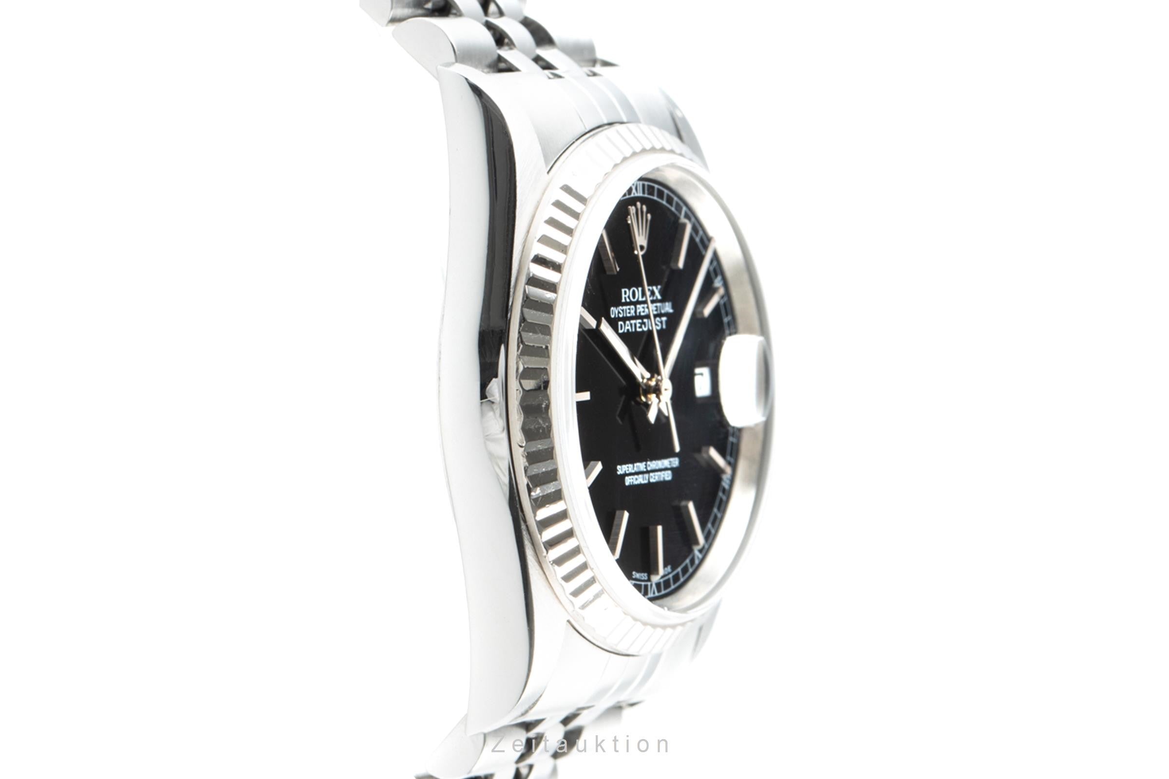 Rolex Datejust Stahl / Weissgold Automatik Herrenuhr Oyster Perpetual 16234 B&P [2201177]