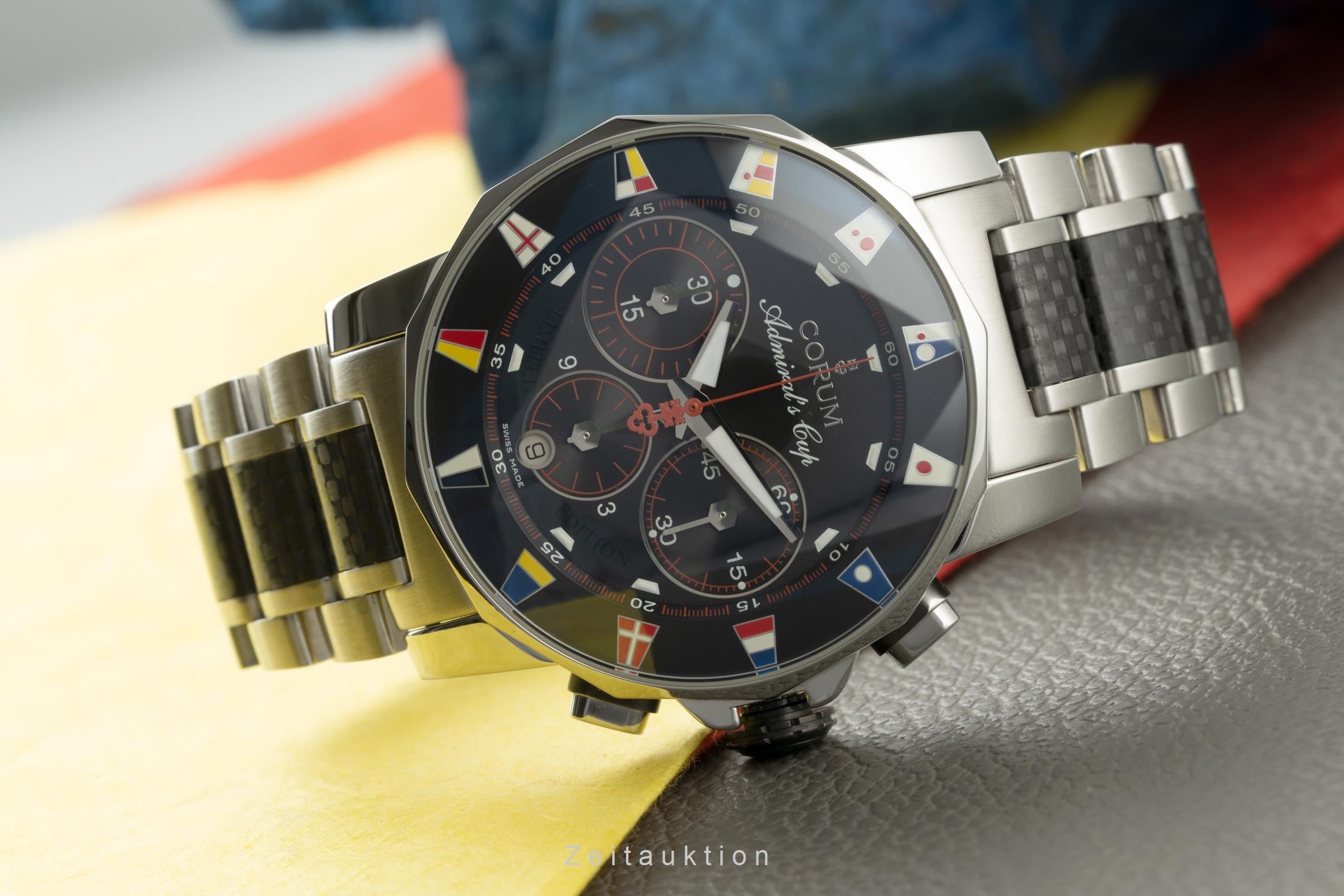 Corum Admirals Cup cronógrafo acero automático reloj para caballeros 985.631.20 Limited  [2201191]
