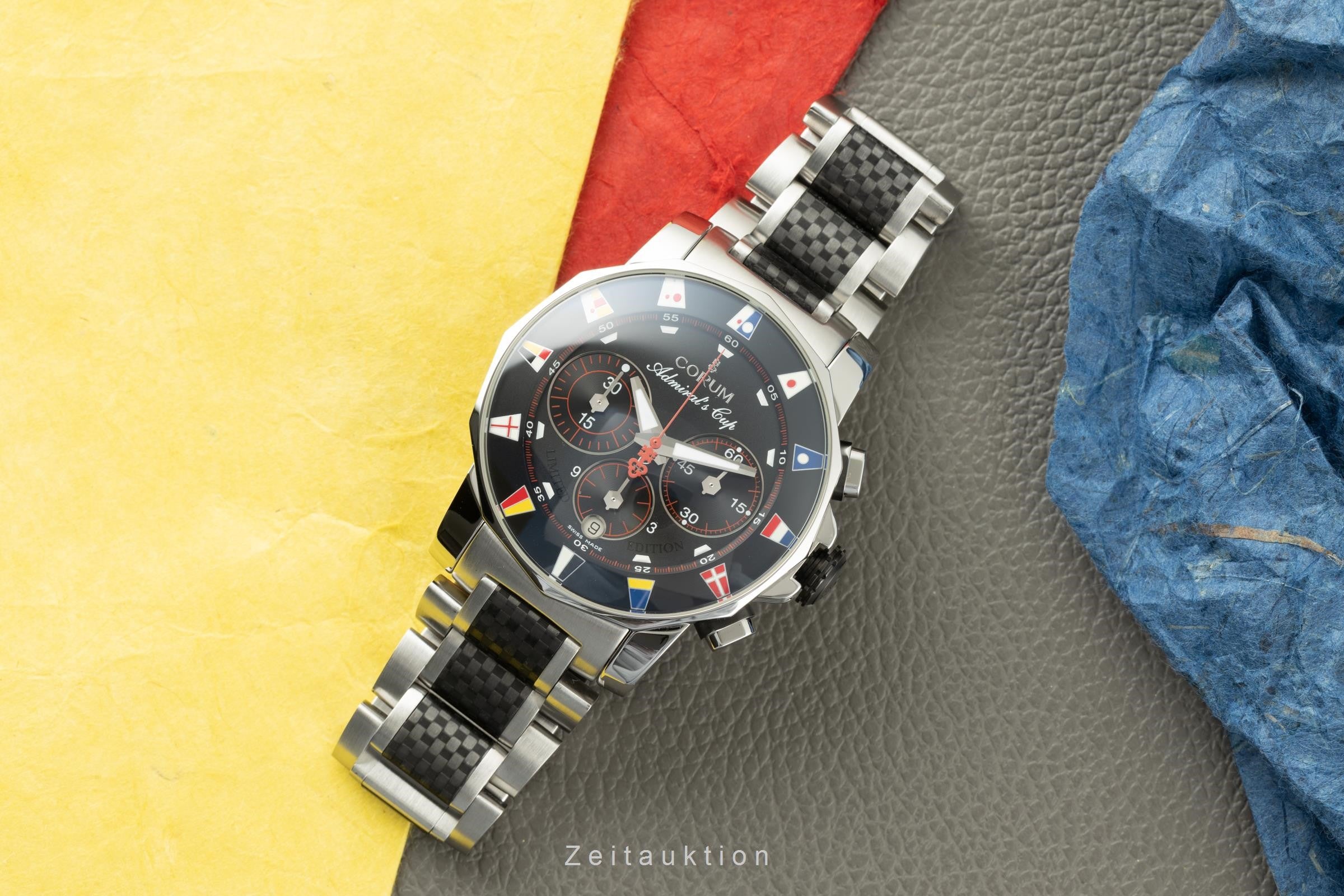 Corum Admirals Cup cronógrafo acero automático reloj para caballeros 985.631.20 Limited  [2201191]