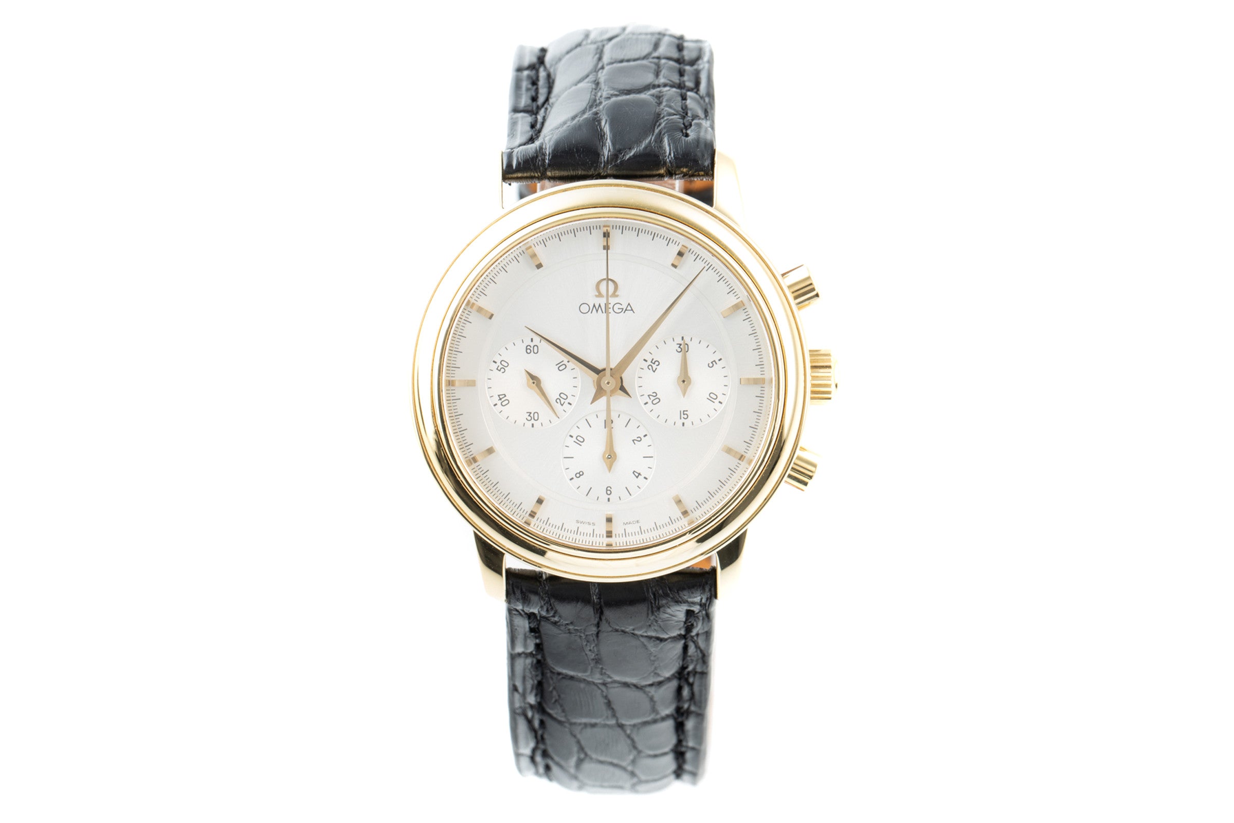 Omega De Ville Prestige Chronograph 18K Gold Handaufzug Herrenuhr Ref 4640.31.00 [2201255]