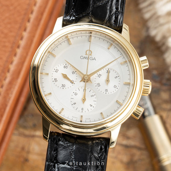 Omega De Ville Prestige Chronograph 18K Gold Handaufzug Herrenuhr Ref 4640.31.00 [2201255]