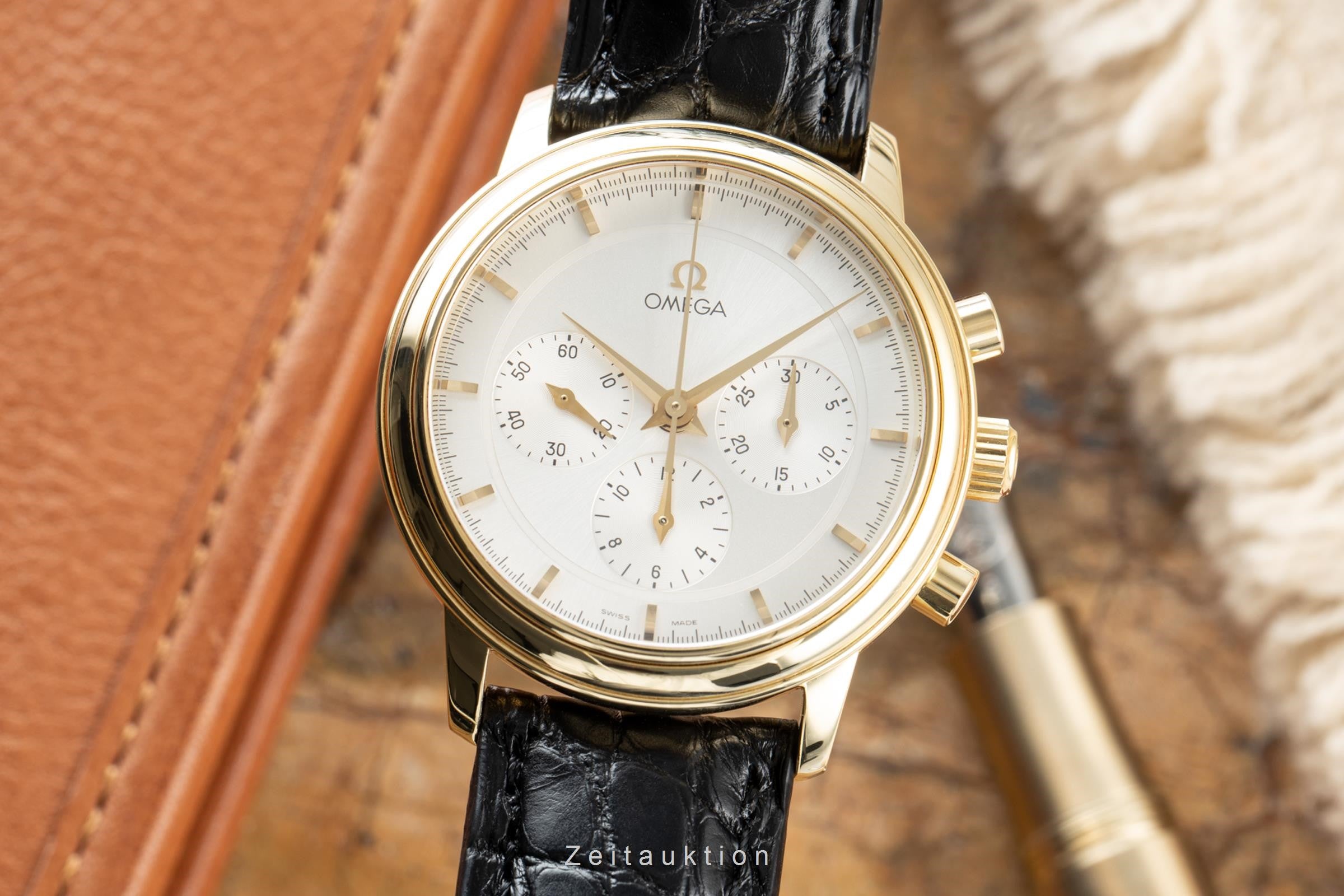 Omega De Ville chronograph 18 ct gold manual winding men's watch 4640.31.00, 145.0050, 345.0050  [2201255]