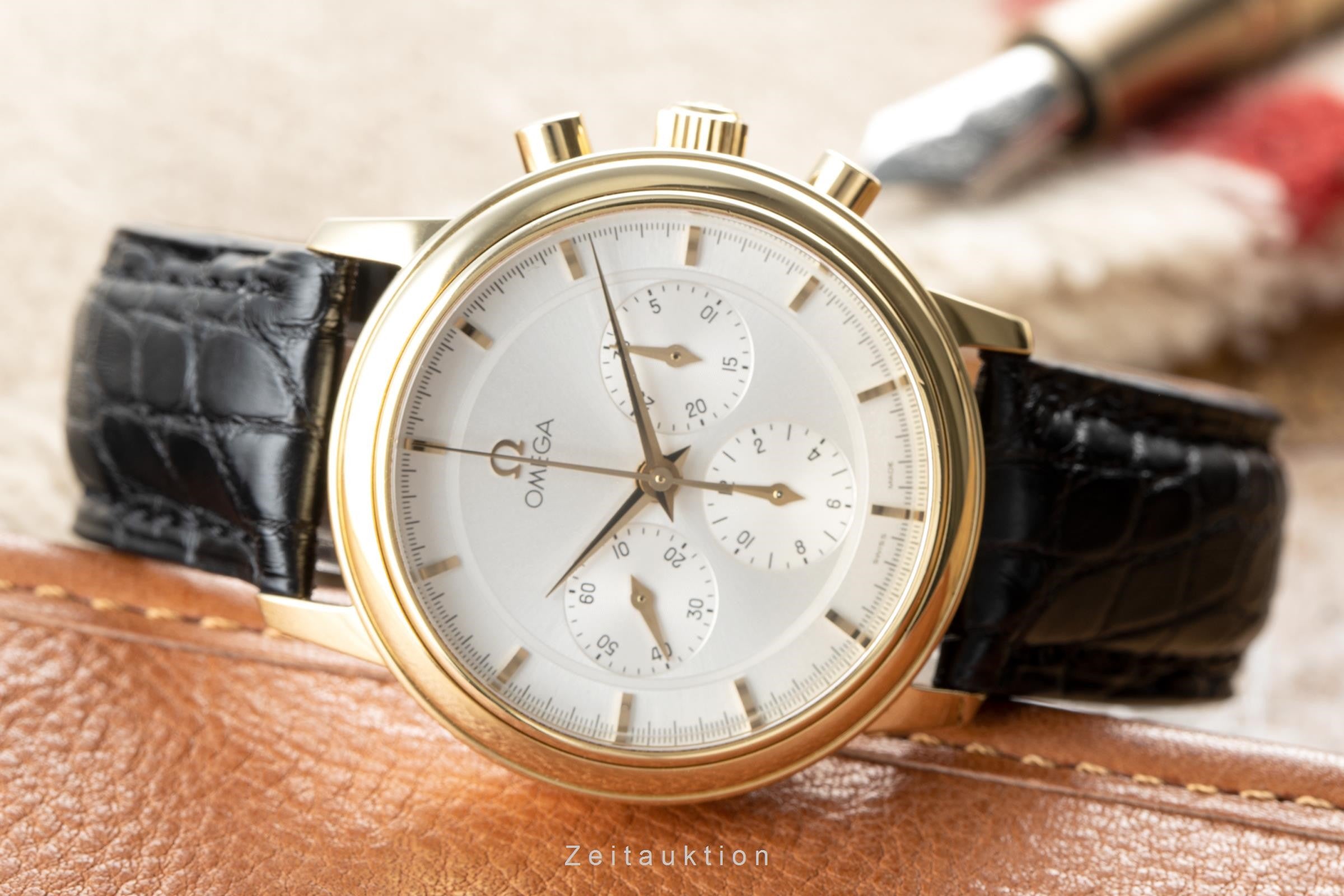 Omega De Ville Prestige Chronograph 18K Gold Handaufzug Herrenuhr Ref 4640.31.00 [2201255]