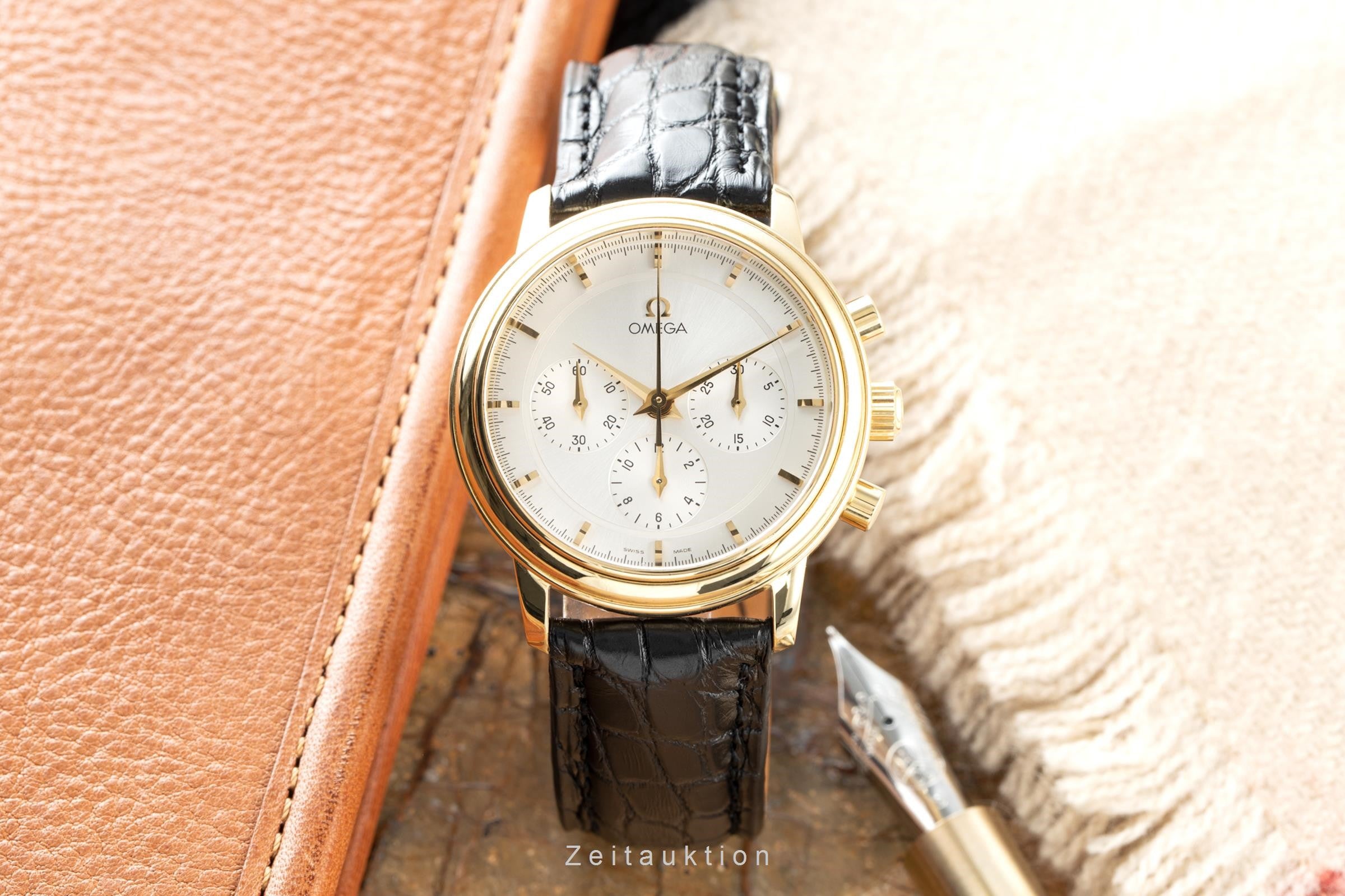 Omega De Ville Prestige Chronograph 18K Gold Handaufzug Herrenuhr Ref 4640.31.00 [2201255]