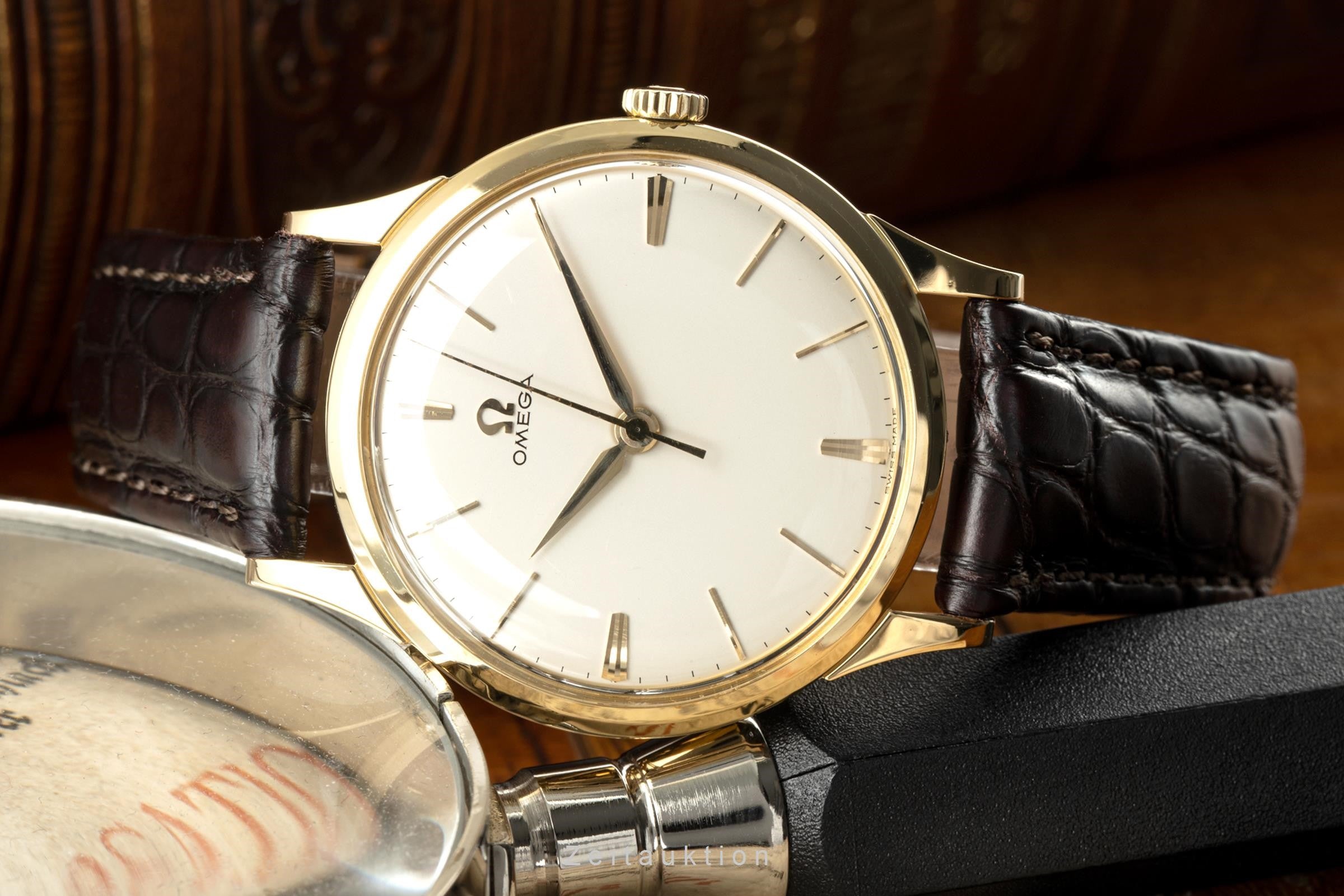 Omega oro 18 ct carica manuale orologio da uomo 14708  Vintage  [2201256]