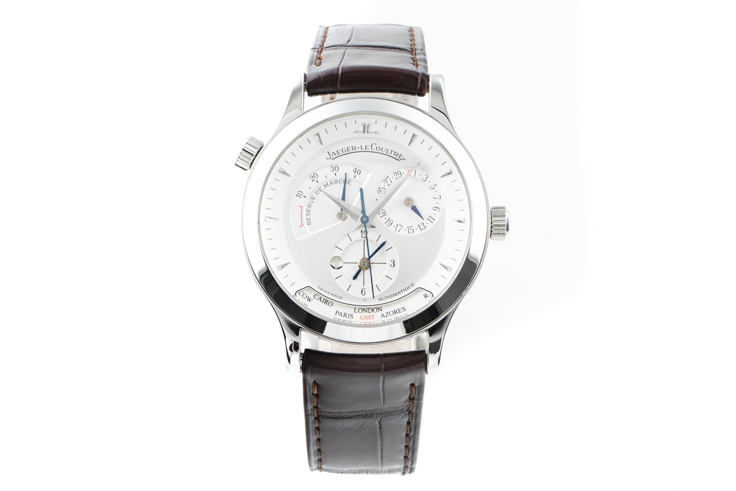 Jaeger LeCoultre Master Geographic acciaio automatismo orologio da uomo 142.8.92 LP: 12500EUR  [2201346]