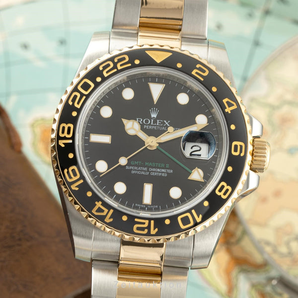 Rolex GMT-Master II acciaio / oro automatismo orologio da uomo 116713LN  [2201890]