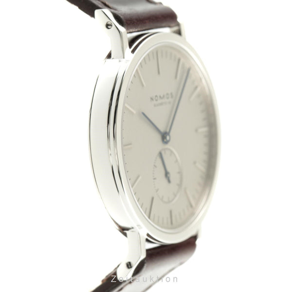 Nomos Glashütte Tangente 950 Platin Handaufzug Herrenuhr Box & Papiere 2000 [2201942]