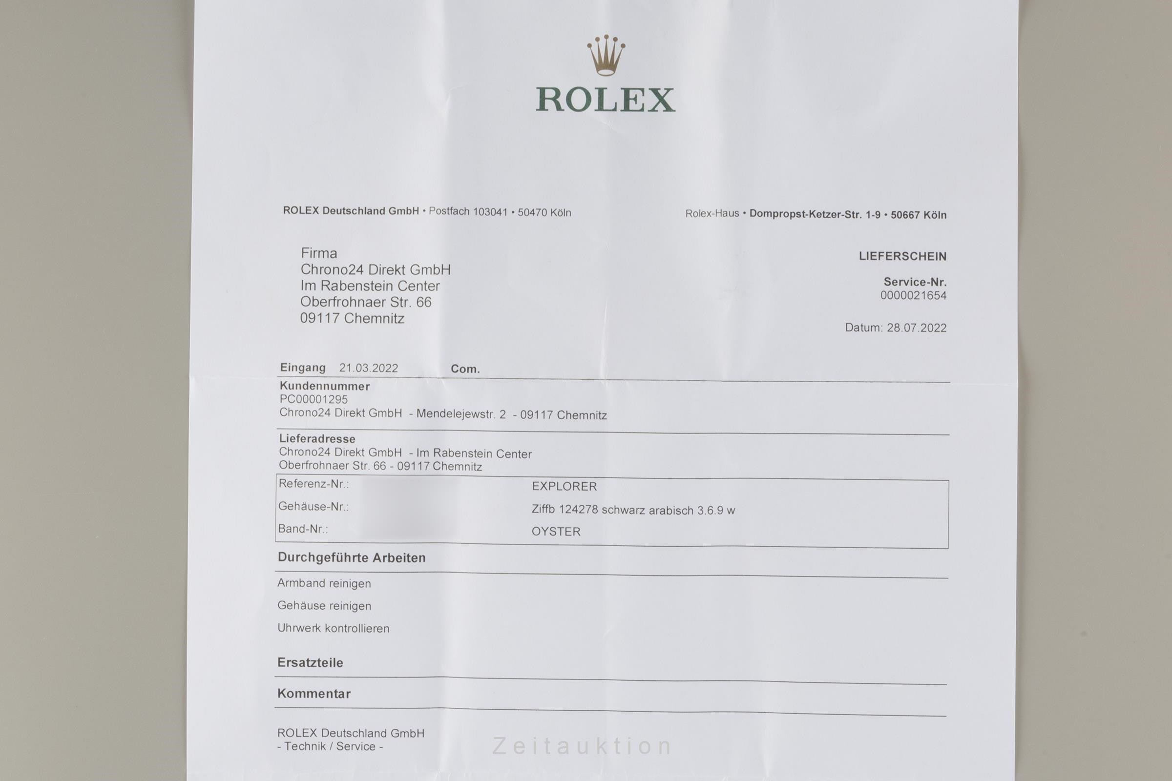 Rolex Explorer acciaio automatismo orologio da uomo 124270  [2201995]