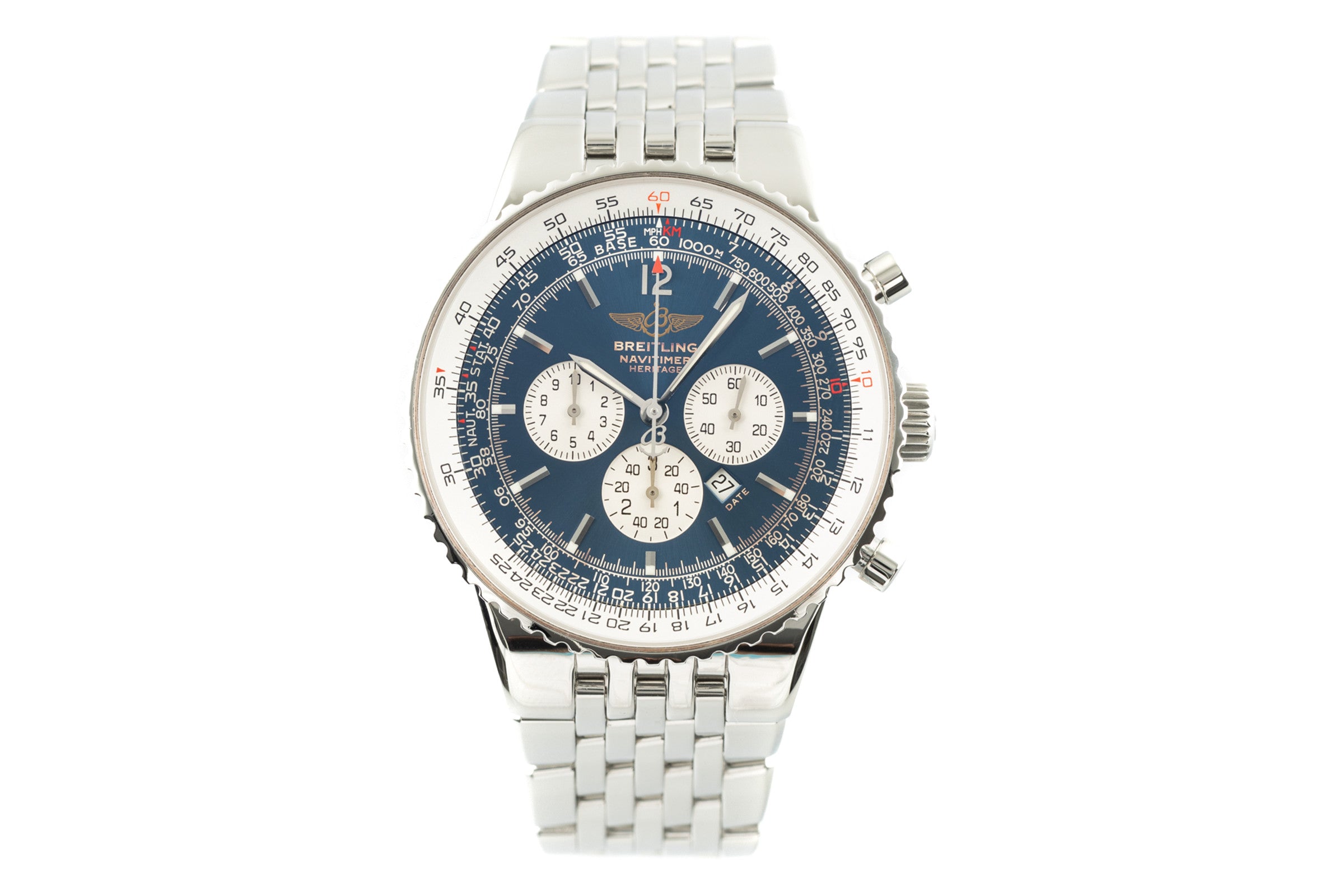 Breitling Navitimer Heritage chronographe acier automatique montre pour hommes A35340 LP: 8750EUR  [2202034]