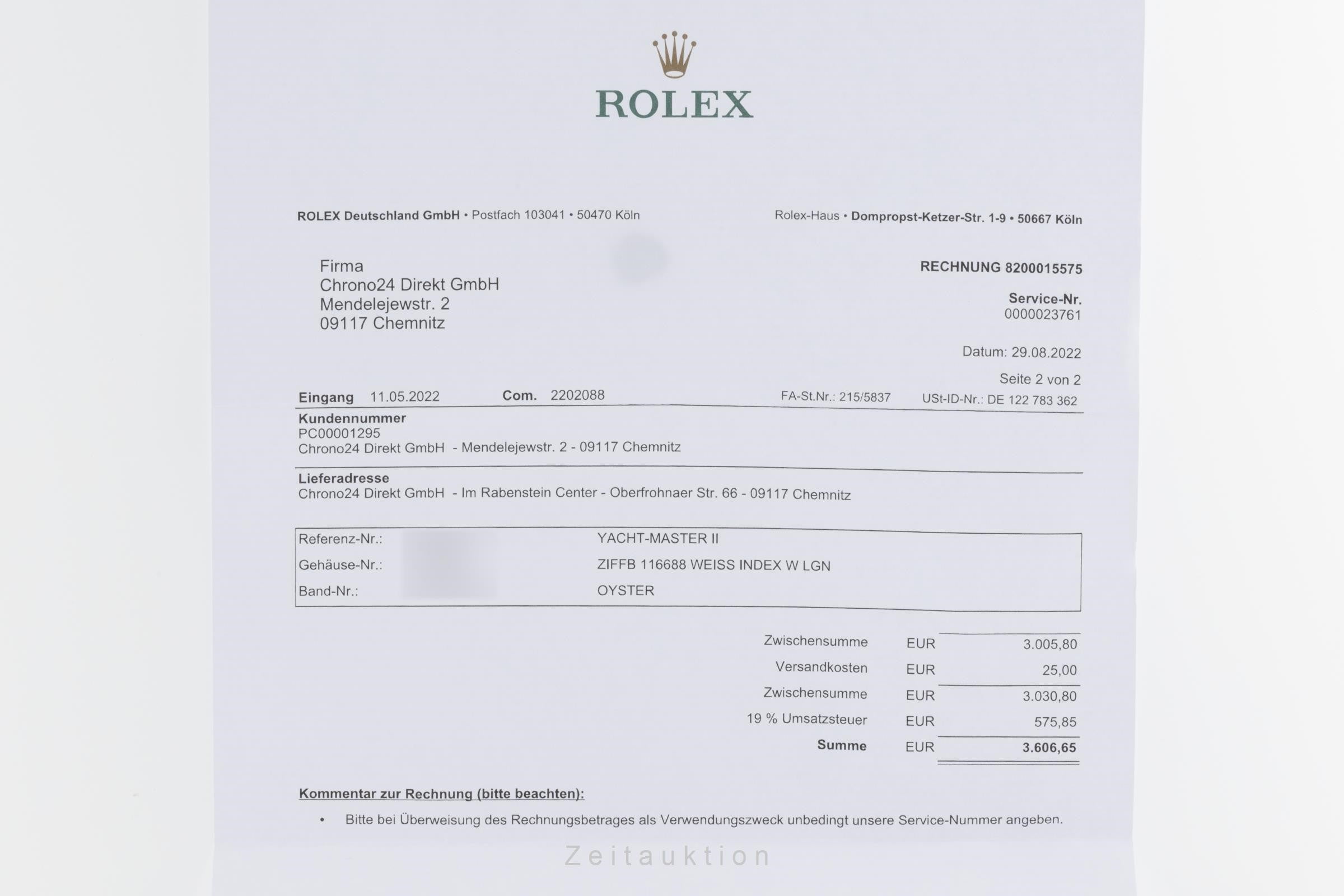 Rolex Yacht-Master II cronografo oro bianco 18 ct automatismo orologio da uomo 116689  [2202088]