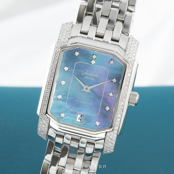 Glashütte acier automatique montre pour femmes 39-20-07-65-04  [2202205]