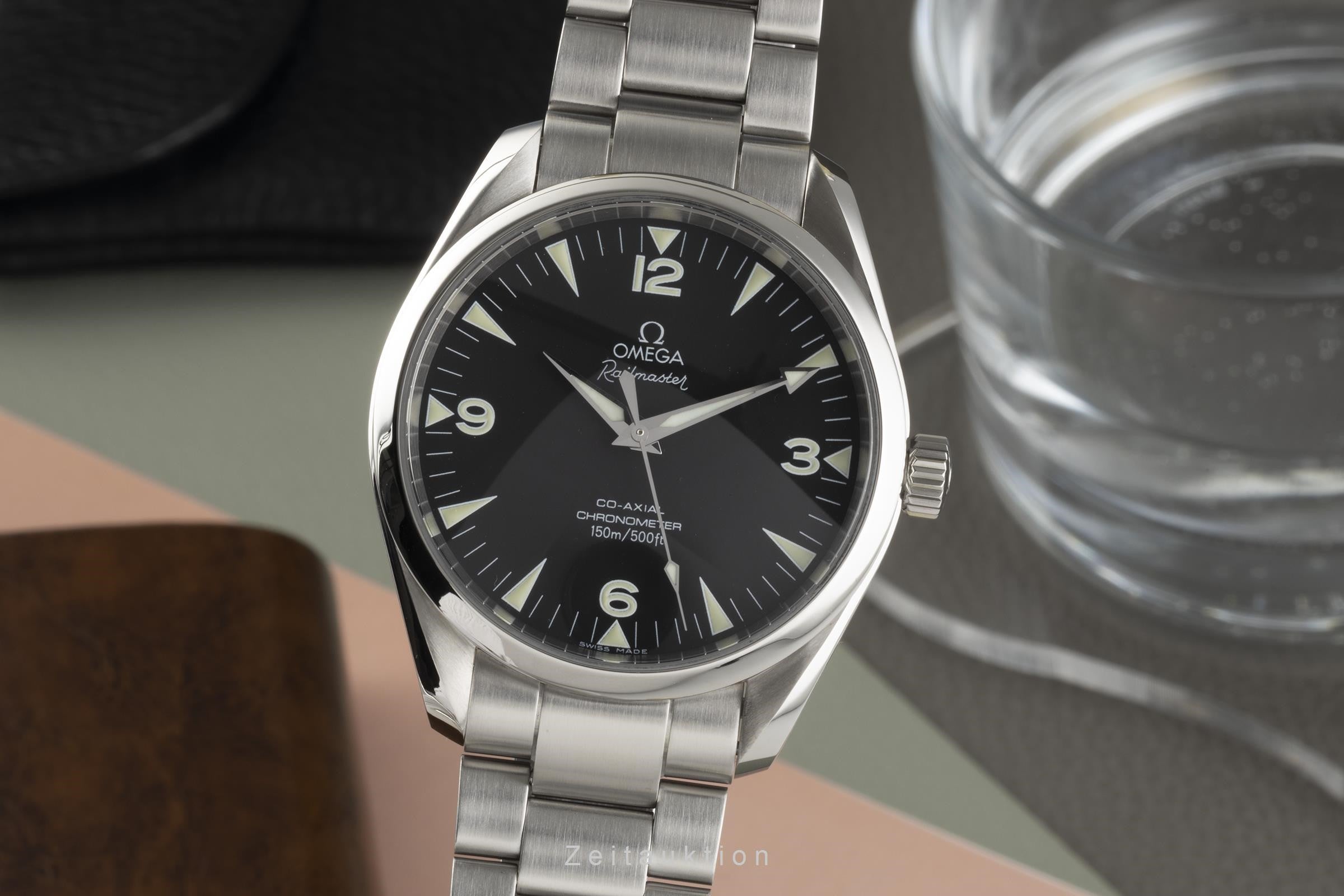 Omega Railmaster steel automatic men's watch 168.1110, 2502.52.00  [2202327]