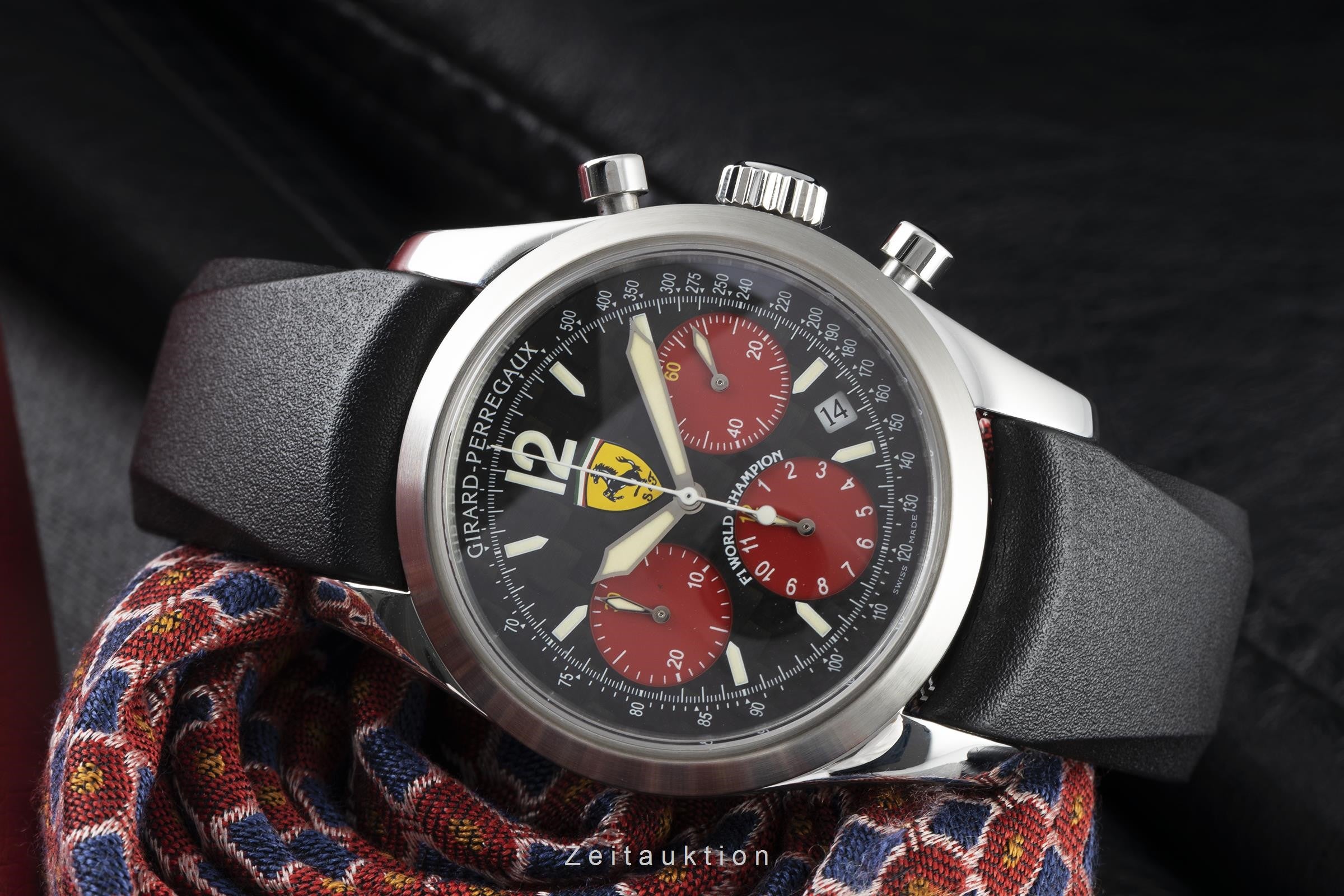 Girard Perregaux Ferrari chronograph steel automatic Kal. 3370 Ref