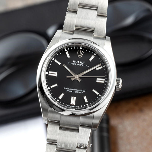 Rolex Oyster Perpetual acciaio automatismo orologio da uomo 126000  [2202482]