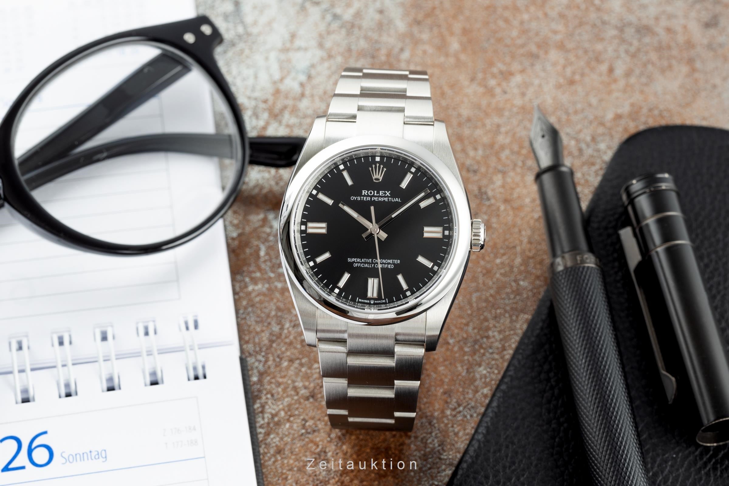 Rolex Oyster Perpetual acciaio automatismo orologio da uomo 126000  [2202482]