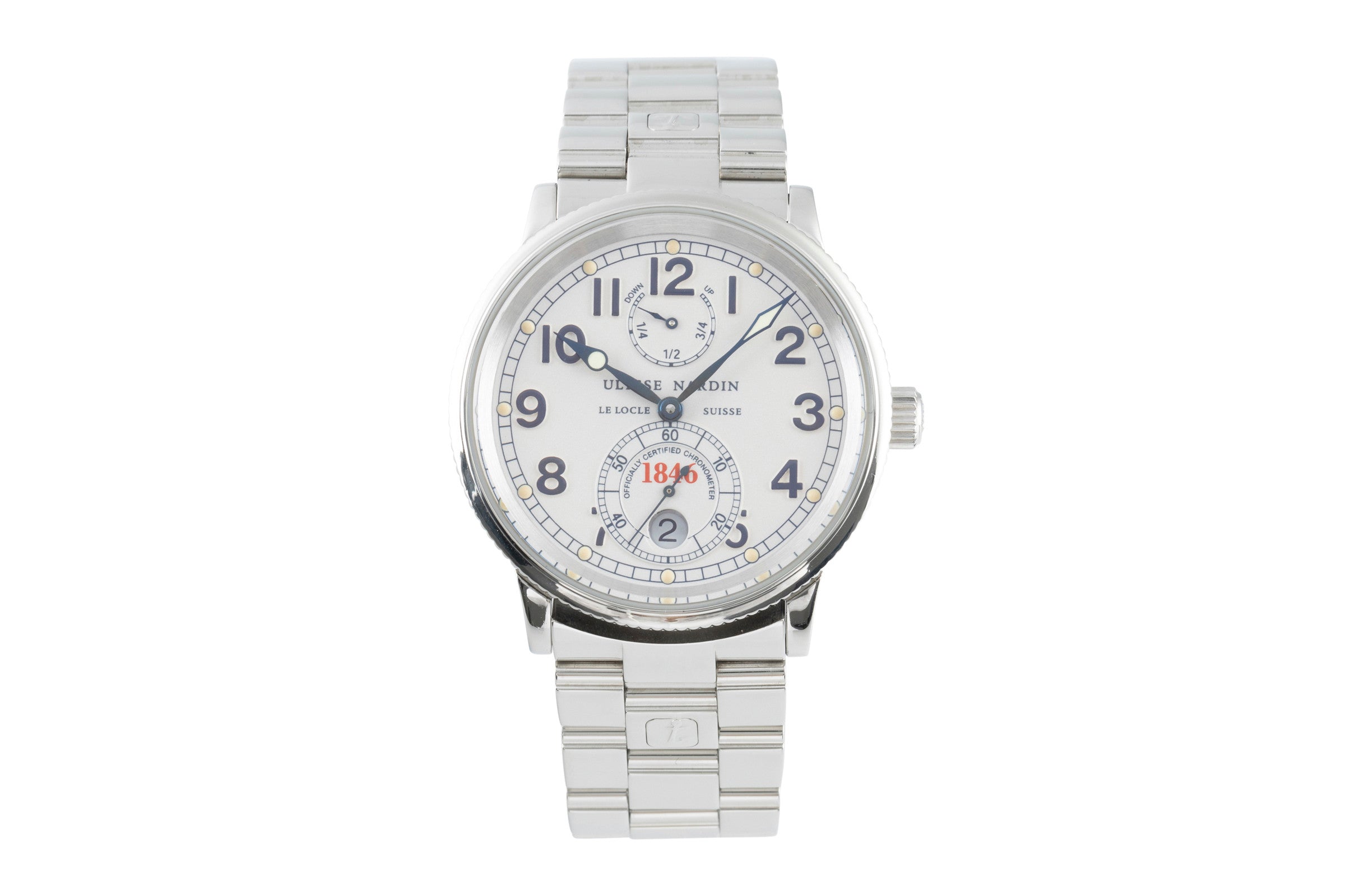 Ulysse Nardin Marine Chronometer steel automatic men's watch 263-22  [2202815]