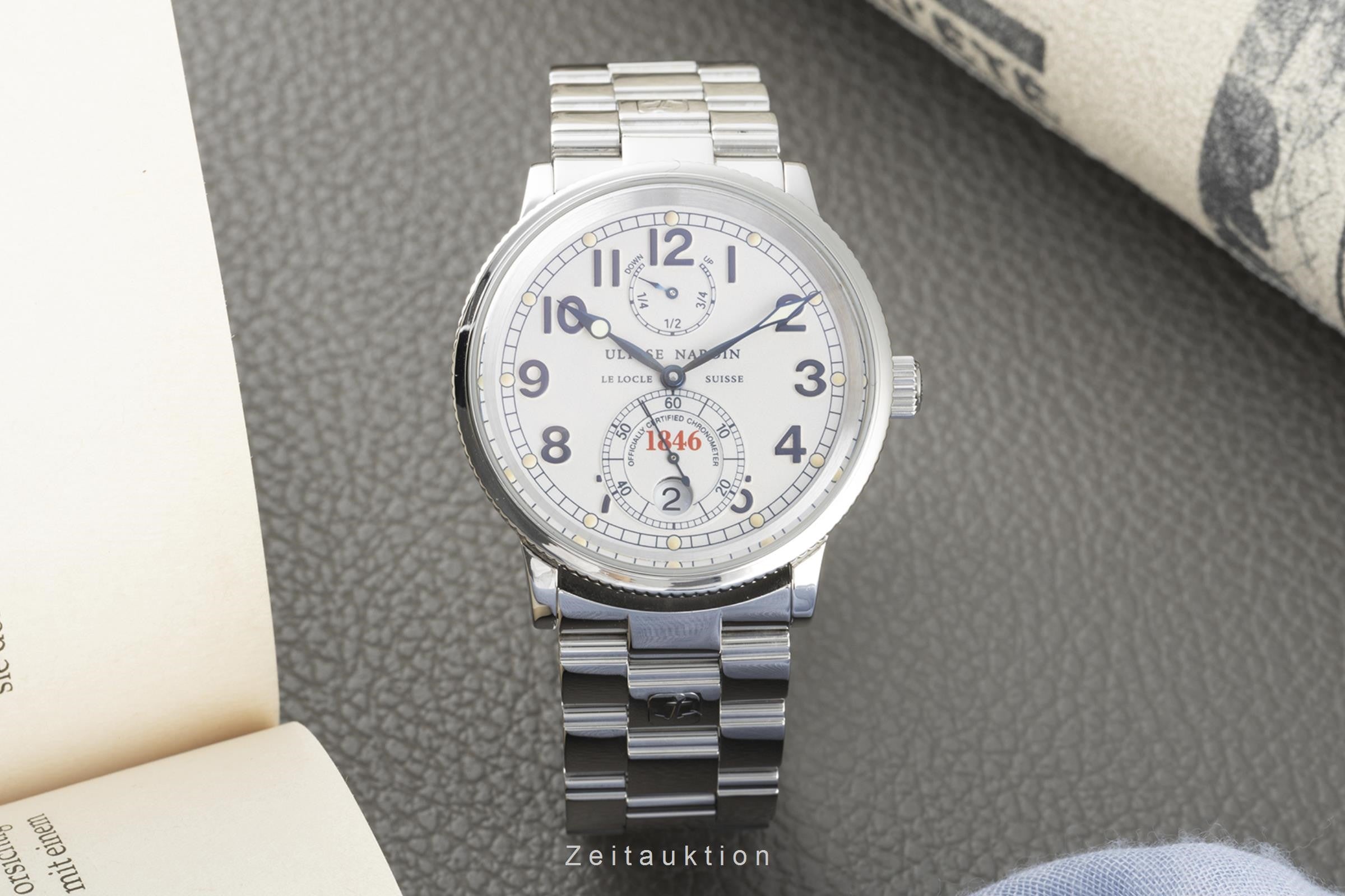 Ulysse Nardin Marine Chronometer steel automatic men's watch 263-22  [2202815]