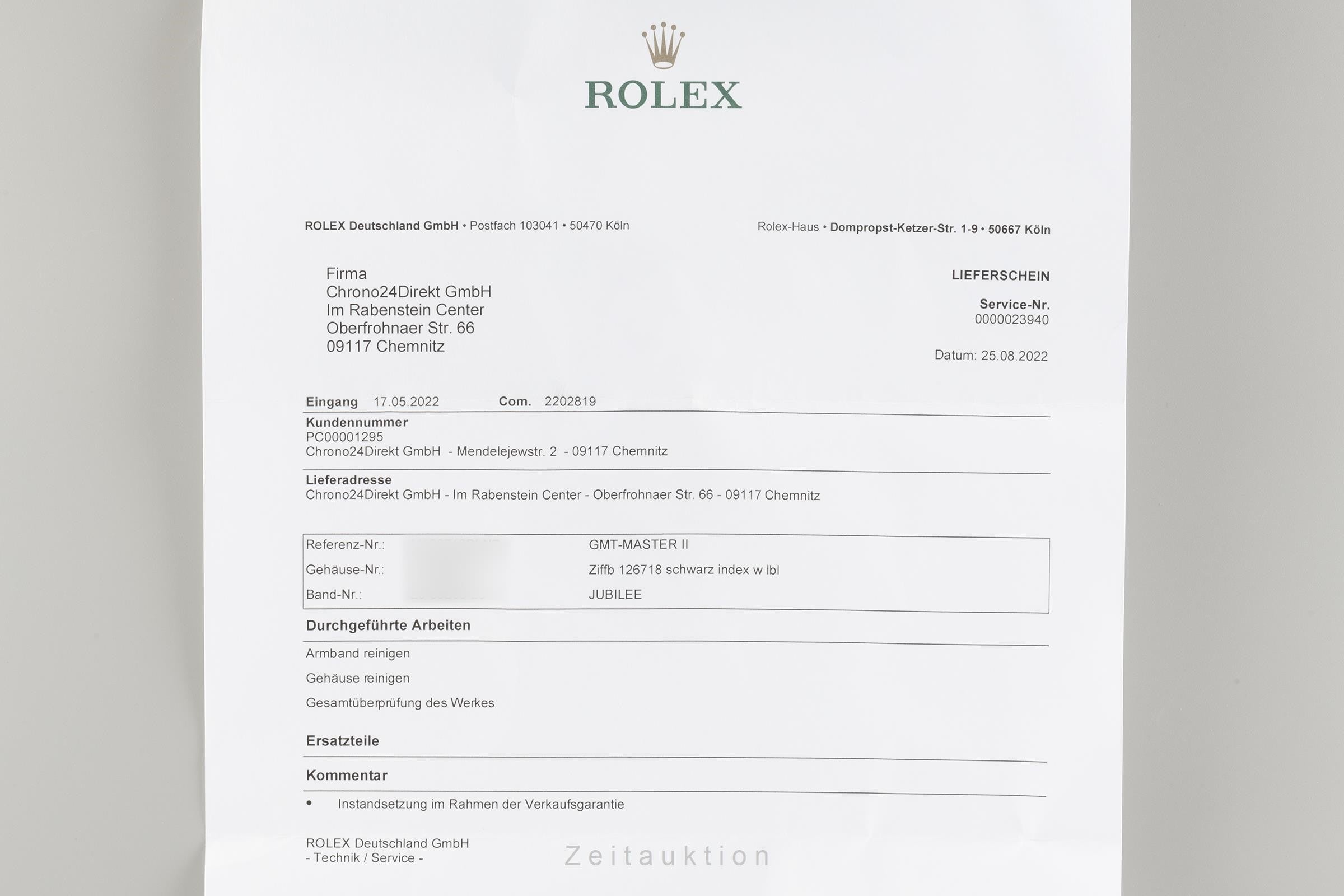 Rolex GMT-Master II steel automatic men's watch 126710BLNR  [2202819]