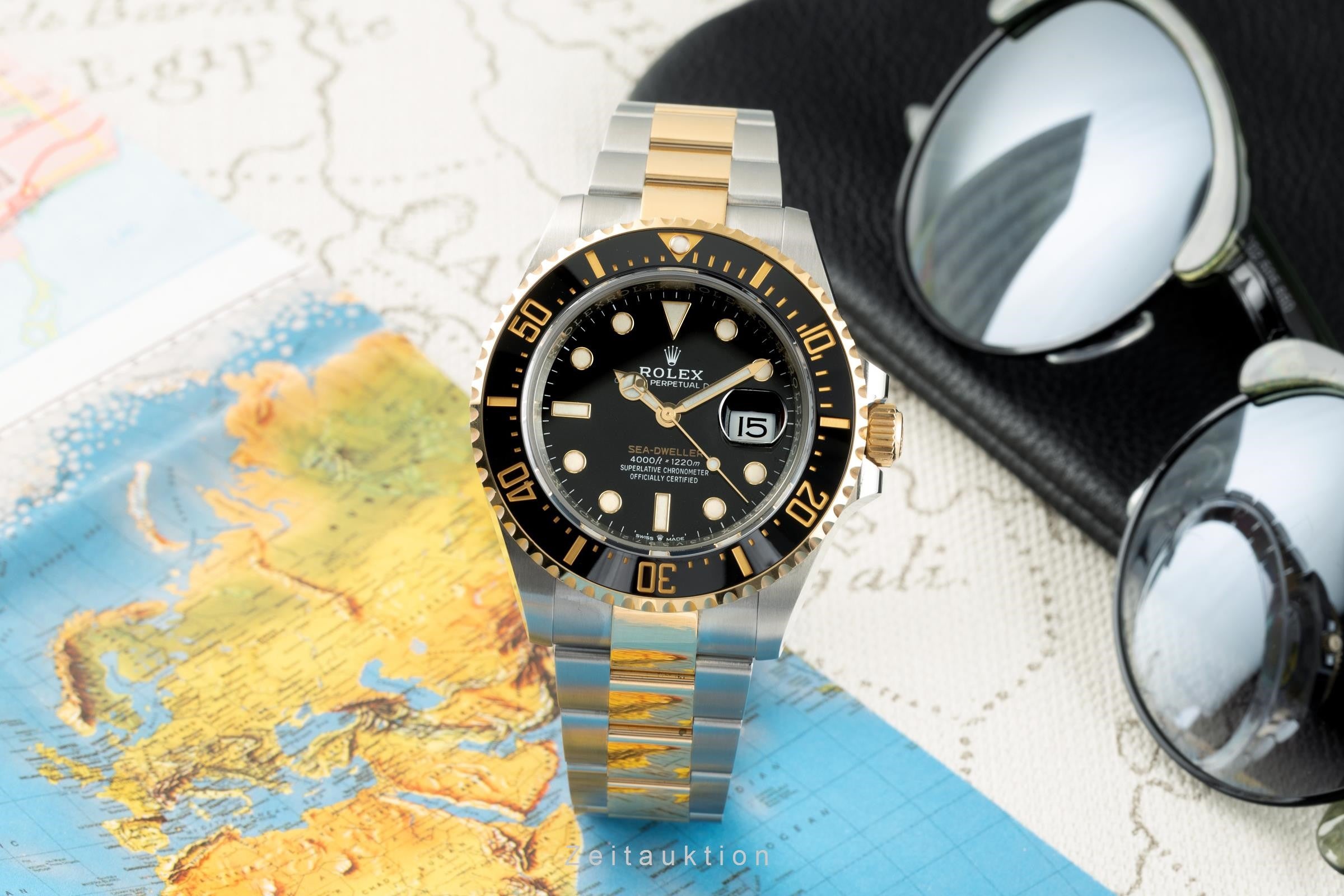 Rolex Sea-Dweller Stahl / Gold Automatik Herrenuhr Ref. 126603 Box & Papiere [2203008]