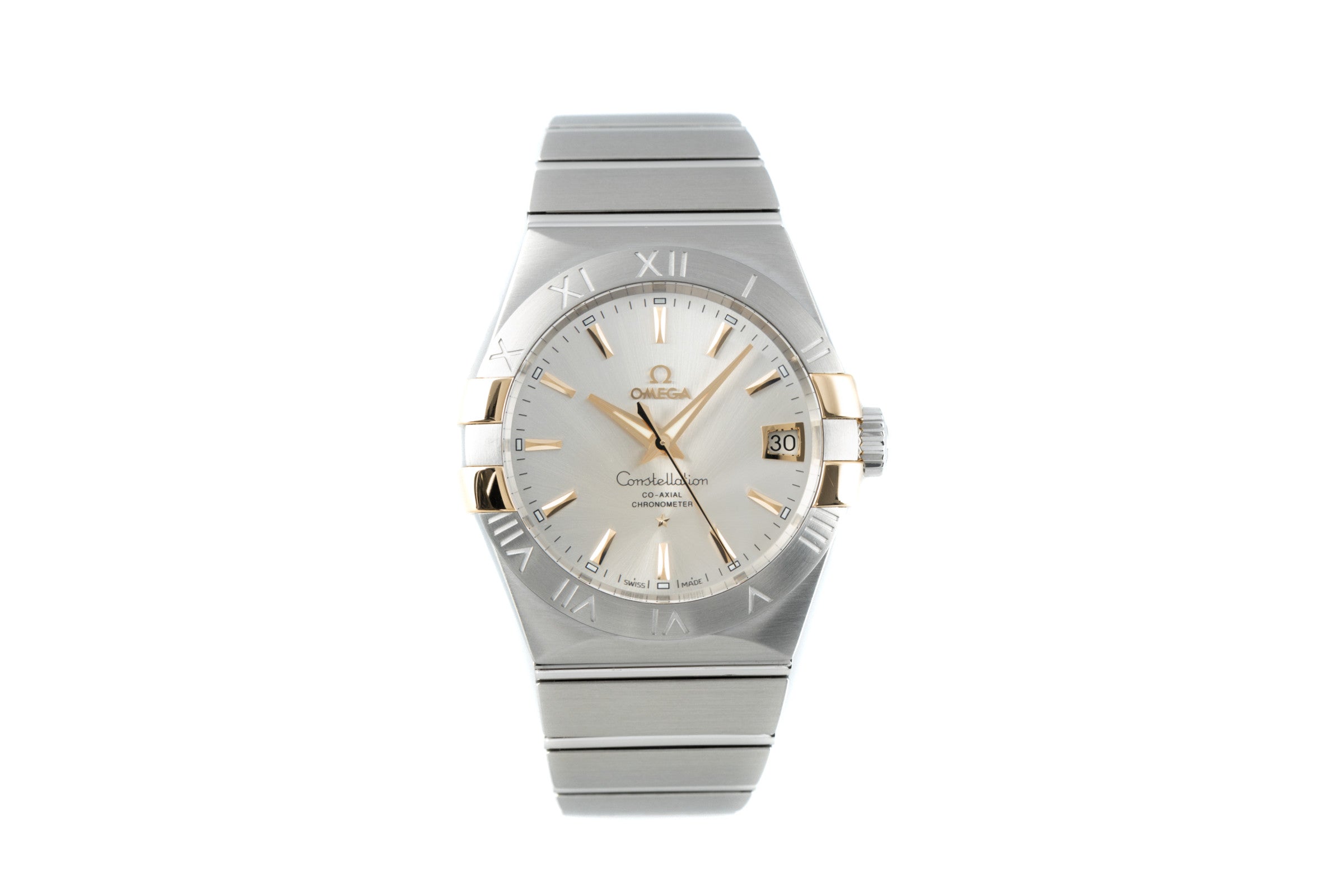 Omega Constellation acero / oro automático reloj para caballeros 123.20.38.21.02.005 LP: 6600EUR  [2203049]