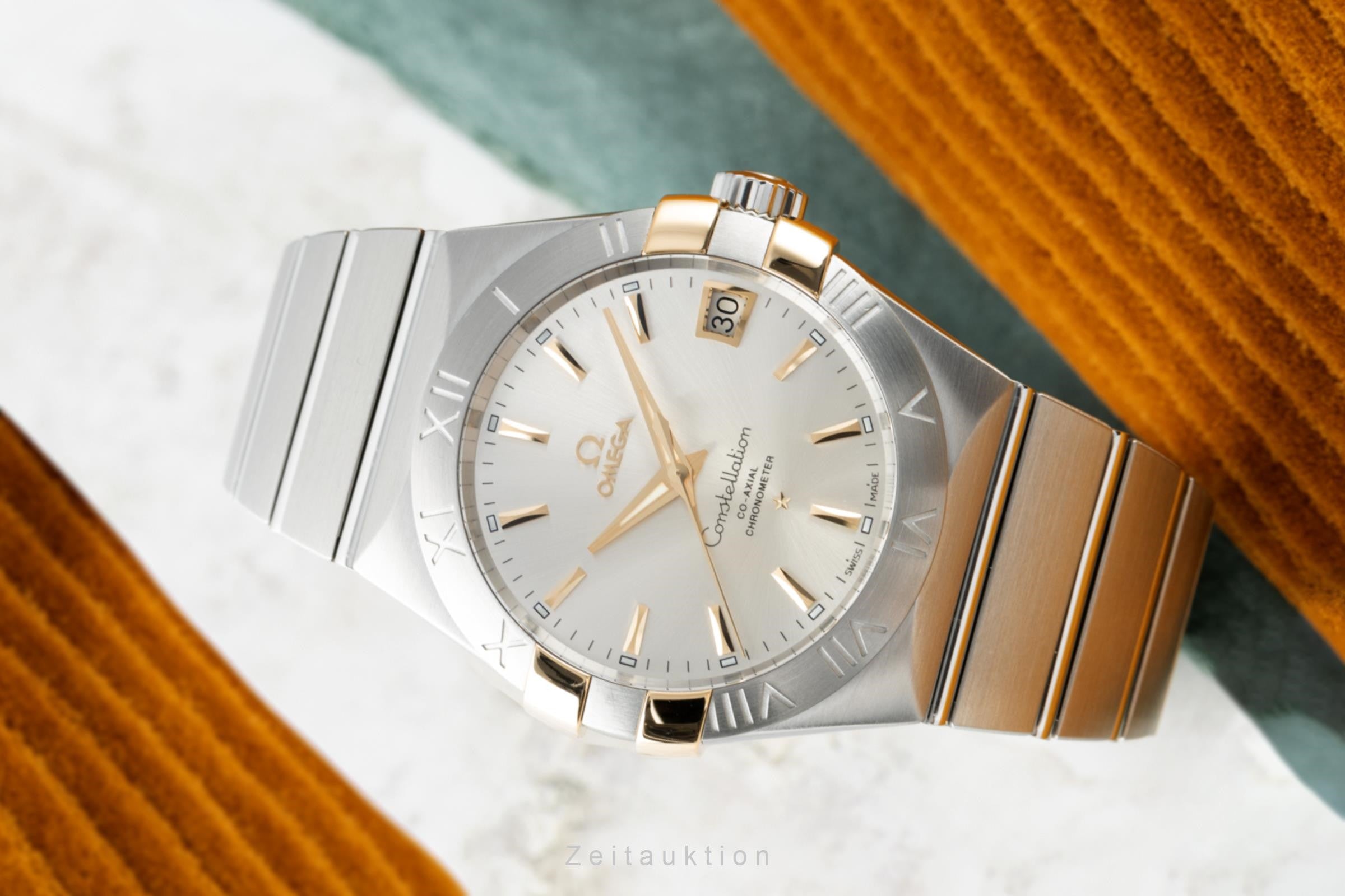 Omega Constellation acero / oro automático reloj para caballeros 123.20.38.21.02.005 LP: 6600EUR  [2203049]