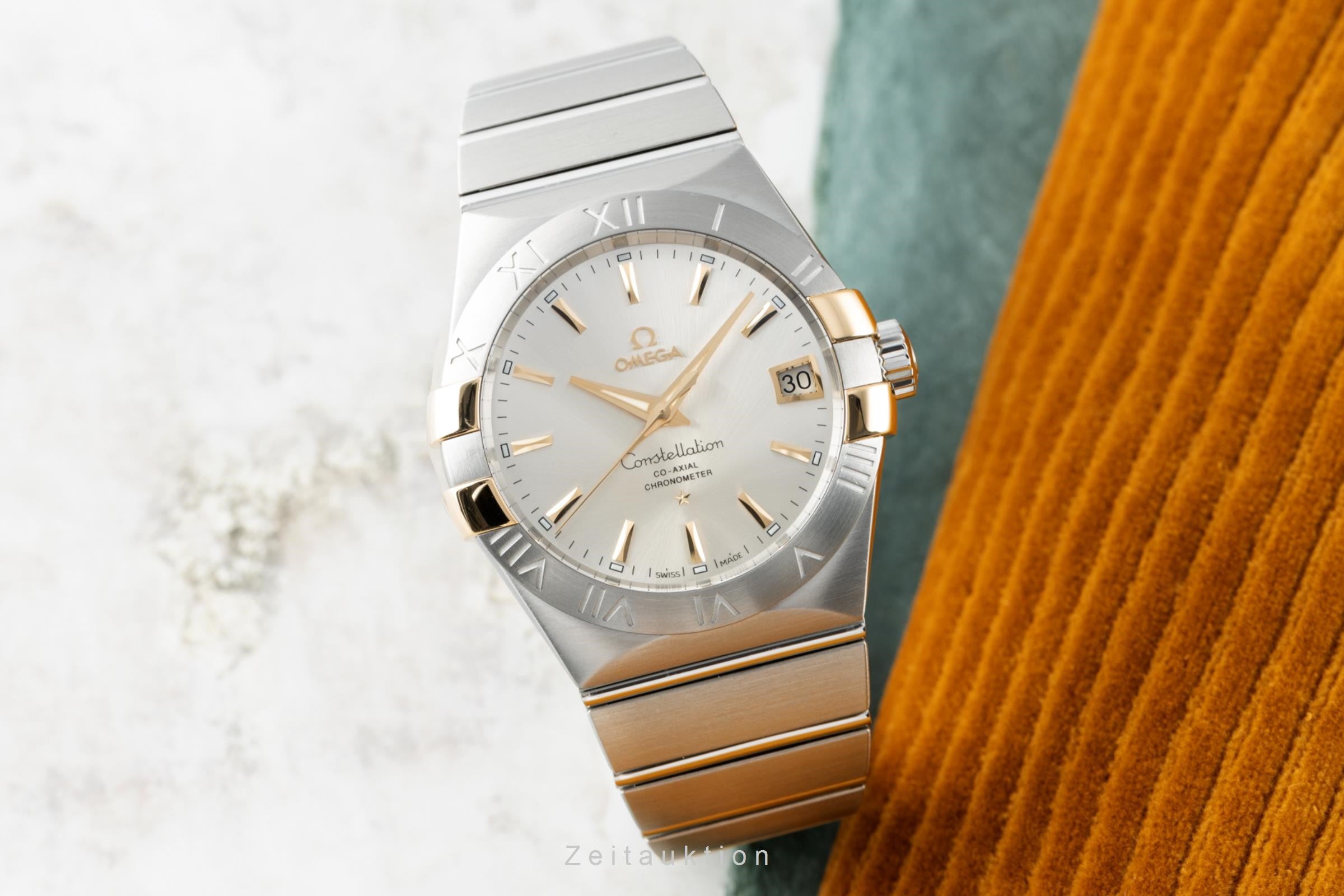 Omega Constellation acero / oro automático reloj para caballeros 123.20.38.21.02.005 LP: 6600EUR  [2203049]