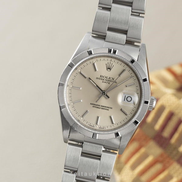 Rolex Date acero automático reloj para caballeros 15210  [2203092]