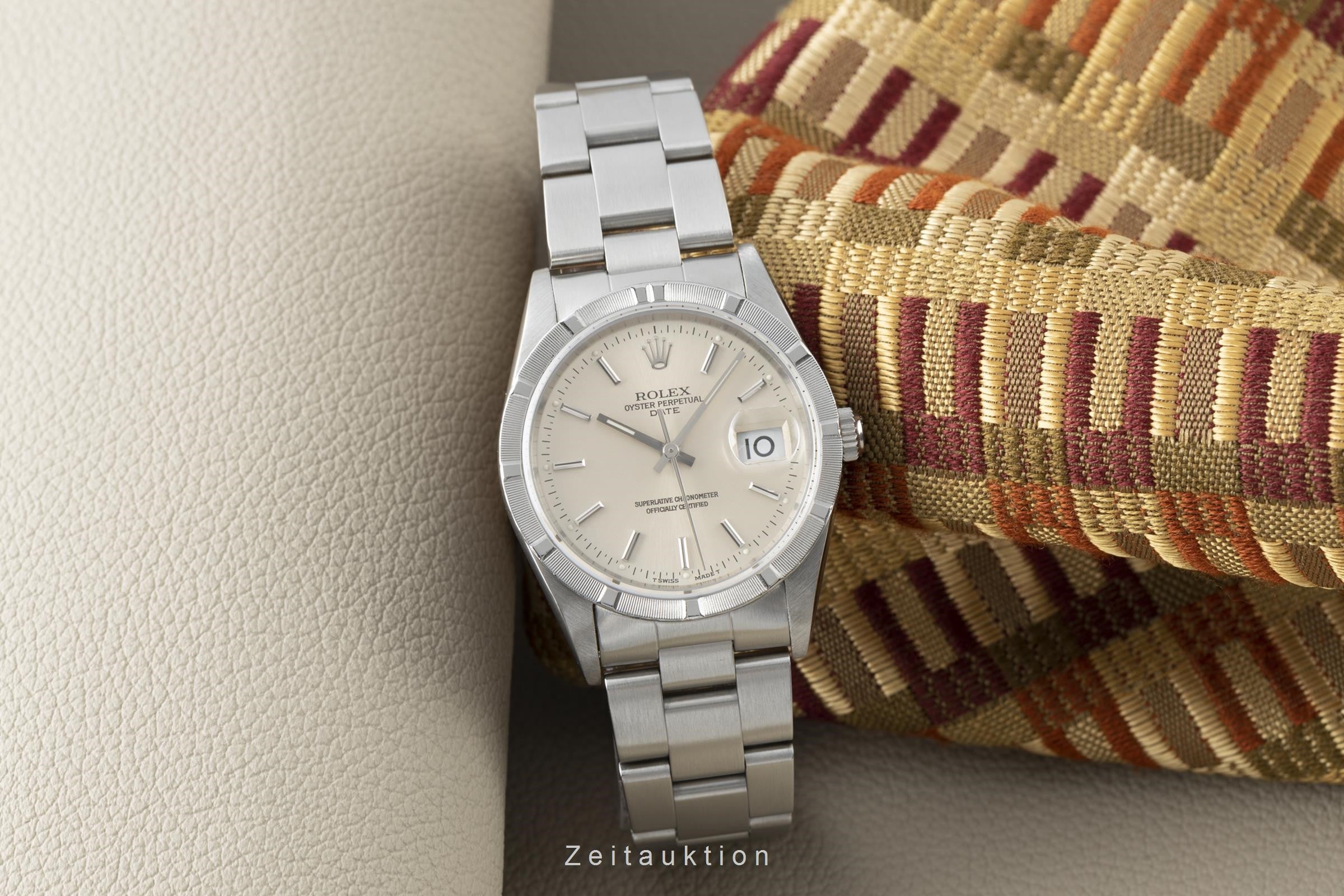 Rolex Date acero automático reloj para caballeros 15210  [2203092]