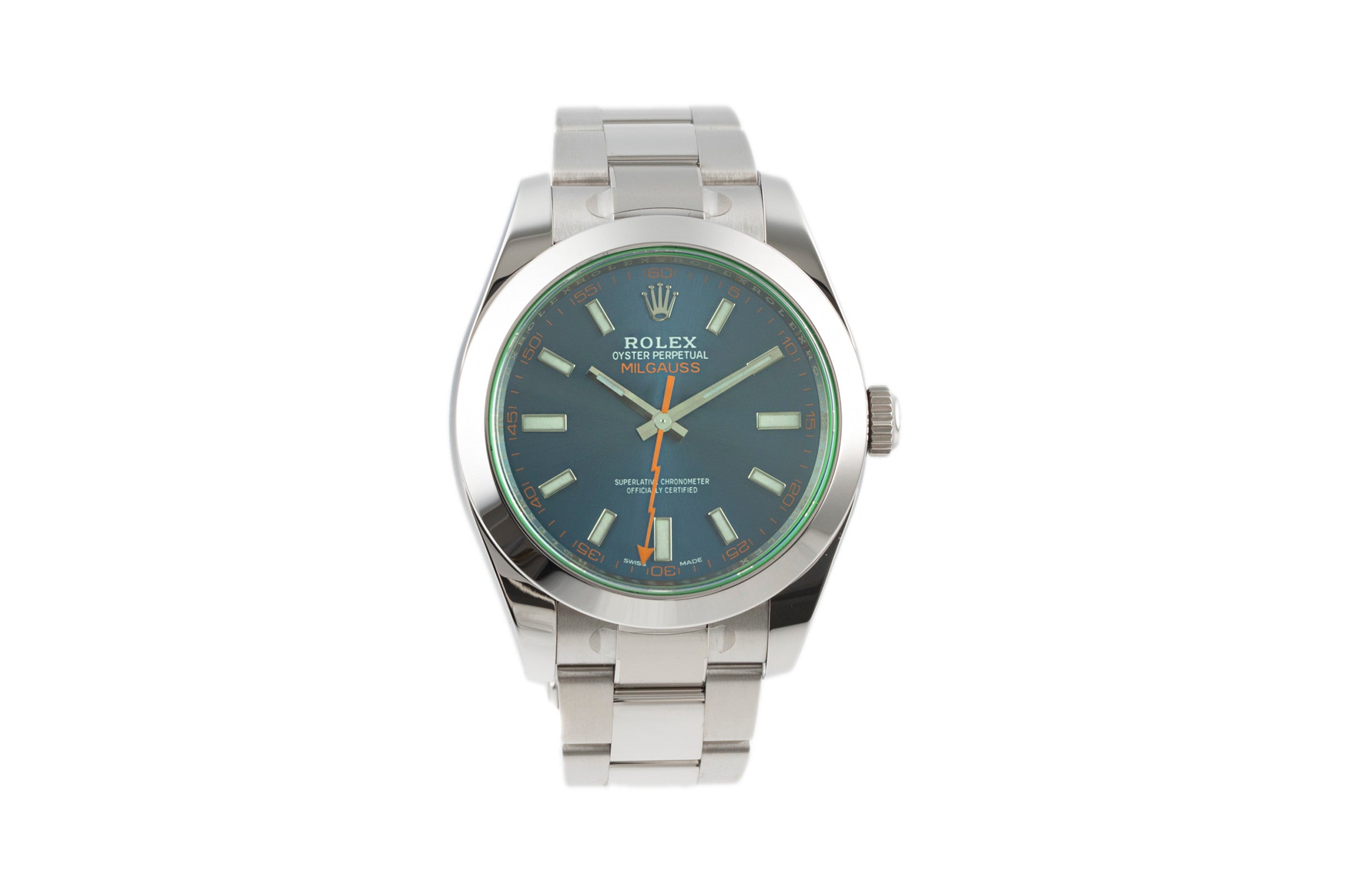 Rolex Milgauss acier automatique montre pour hommes 116400GV  [2203354]