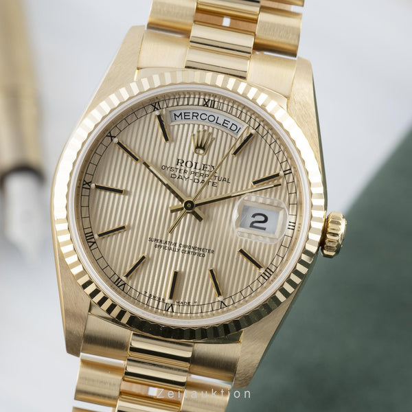 Rolex Day-Date oro 18 ct automatismo orologio da uomo 18238  [2203360]