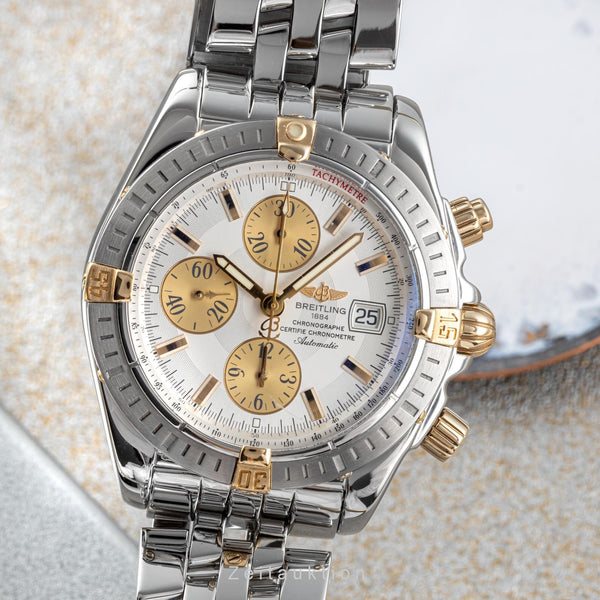 Breitling Chronomat cronografo acciaio / oro automatismo orologio da uomo B13356 LP: 9300EUR  [2203369]