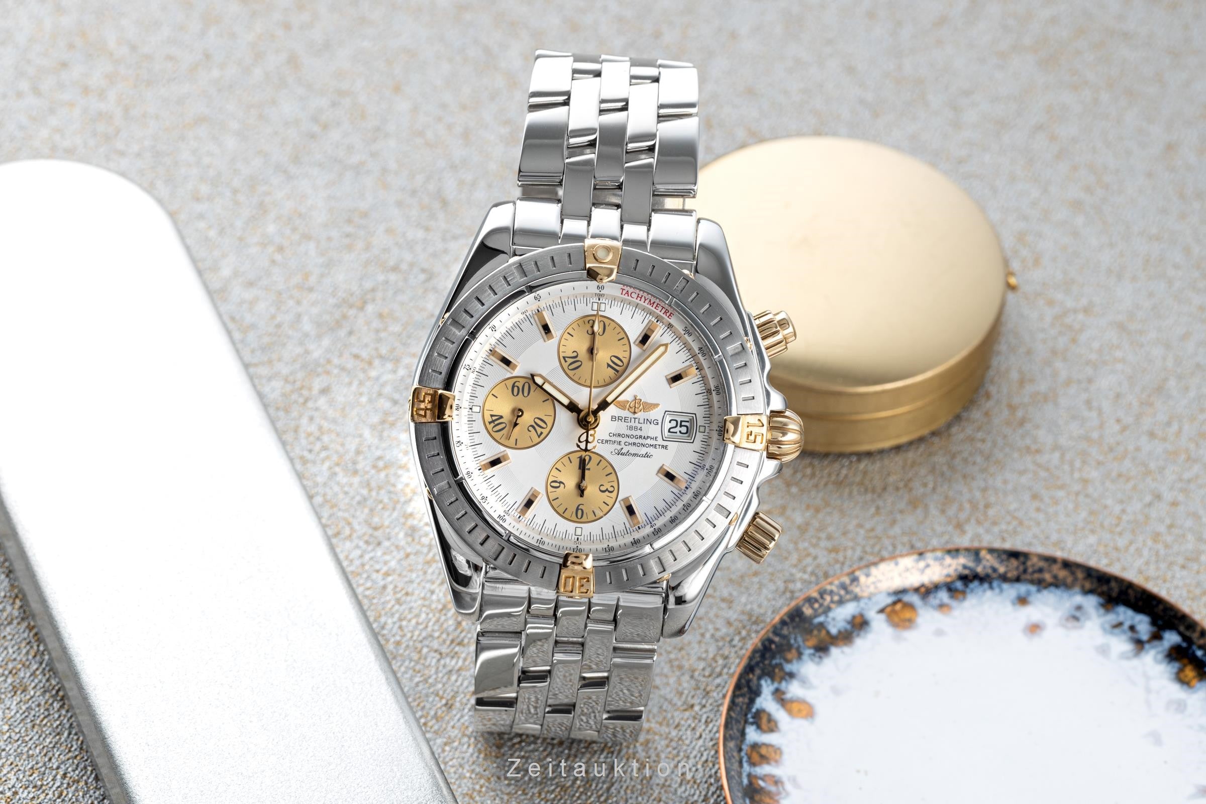 Breitling Chronomat cronografo acciaio / oro automatismo orologio da uomo B13356 LP: 9300EUR  [2203369]